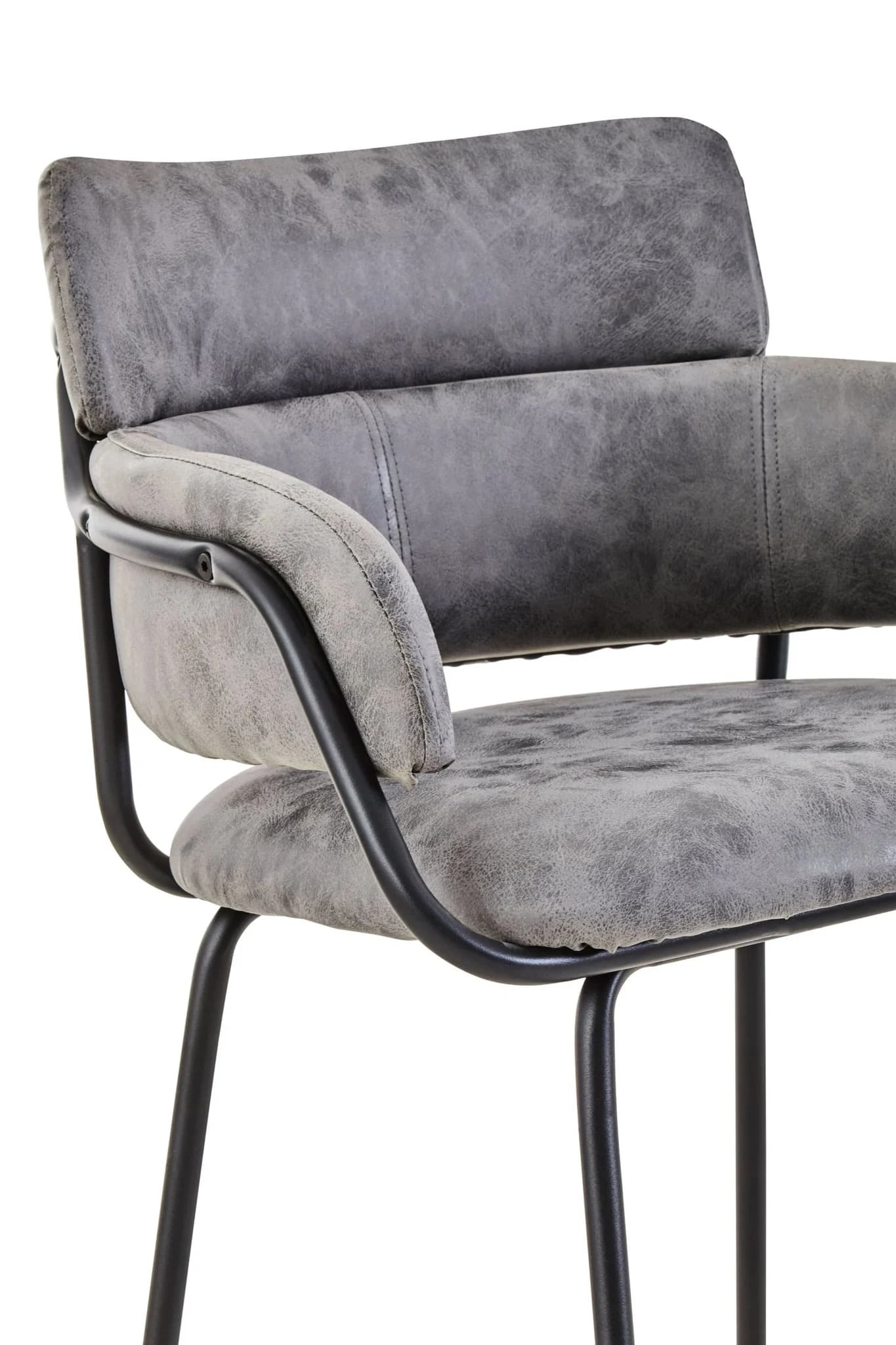 Tamzin Grey Faux Leather Bar Chair - Seating, photo 6 of 6