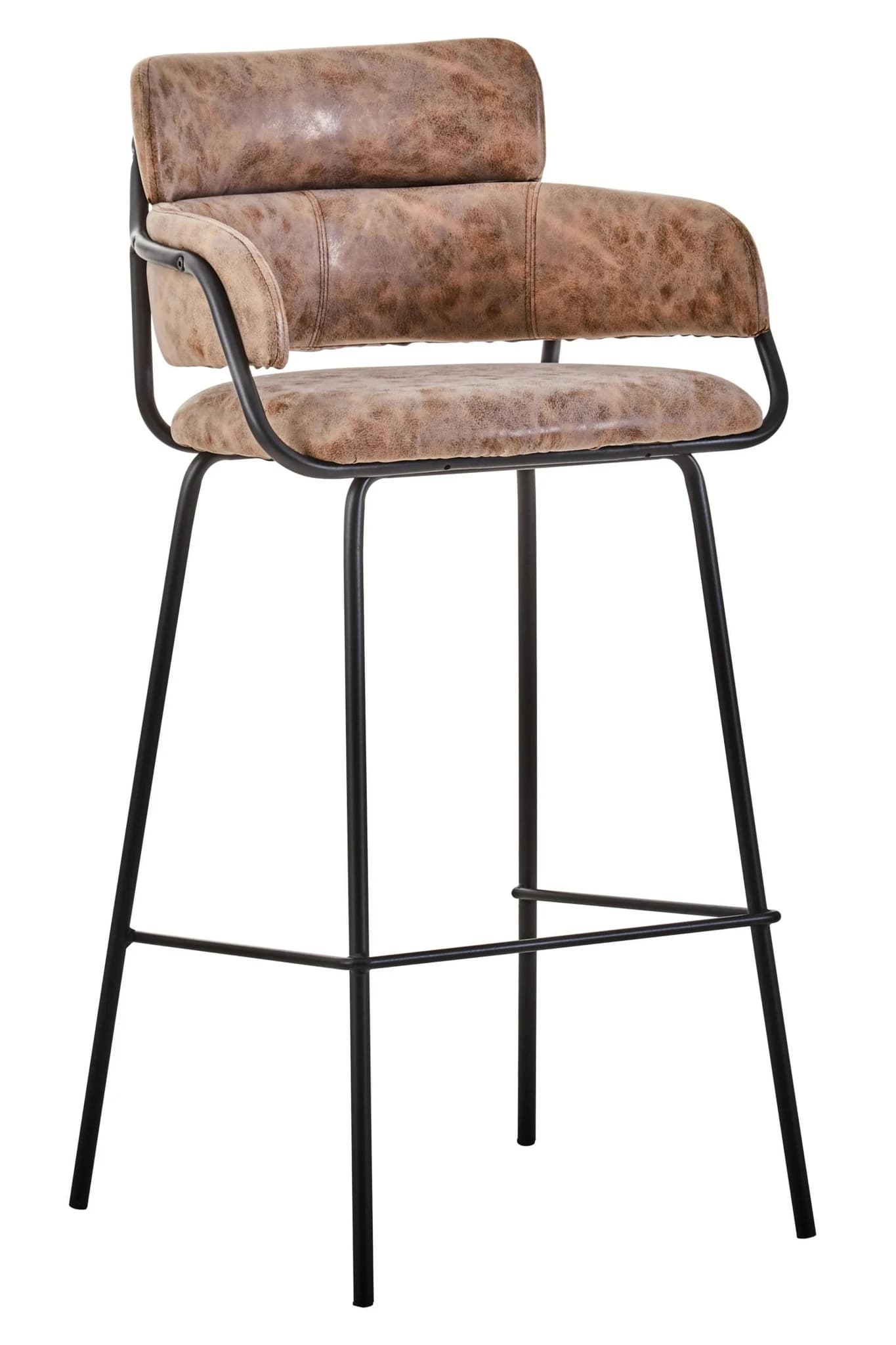 Tamzin Brown Faux Leather Bar Chair - Seating, photo 4 of 6