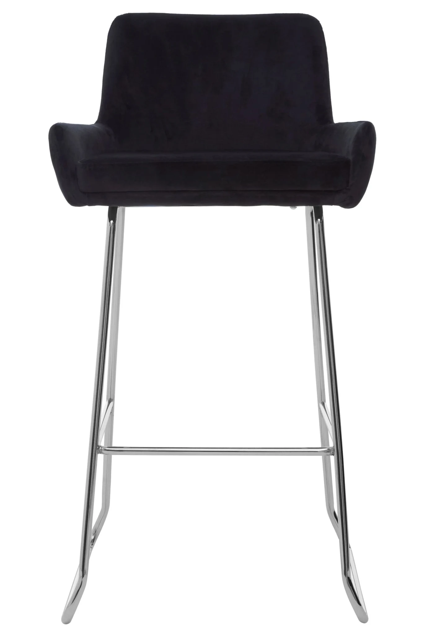 Tamzin Black Velvet Bar Chair With Low Arms - Seating, photo 6 of 8