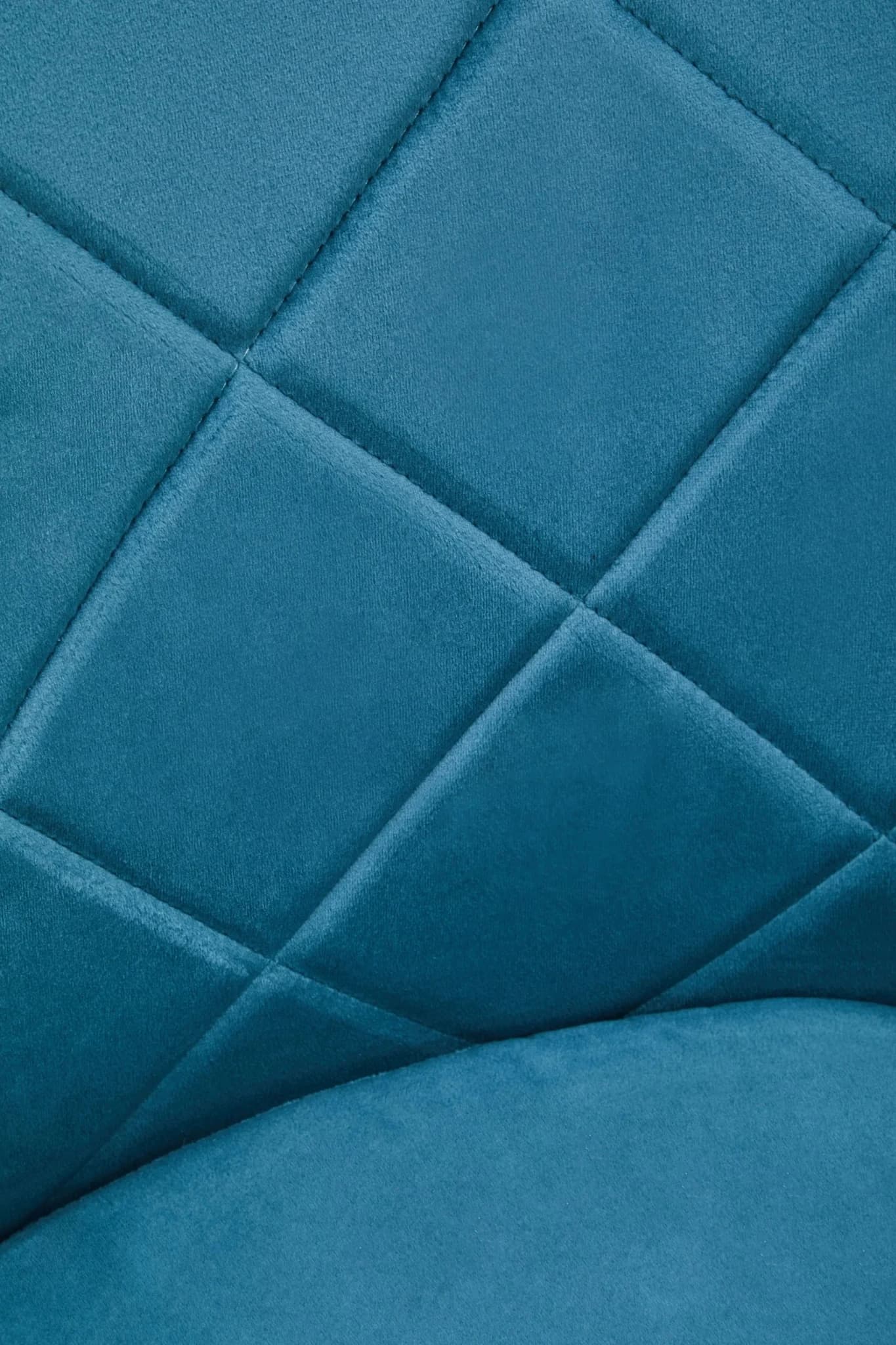Tamzin Light Blue Velvet Quilted Dining Chair with Gold Finish Legs - Seating, photo 5 of 8