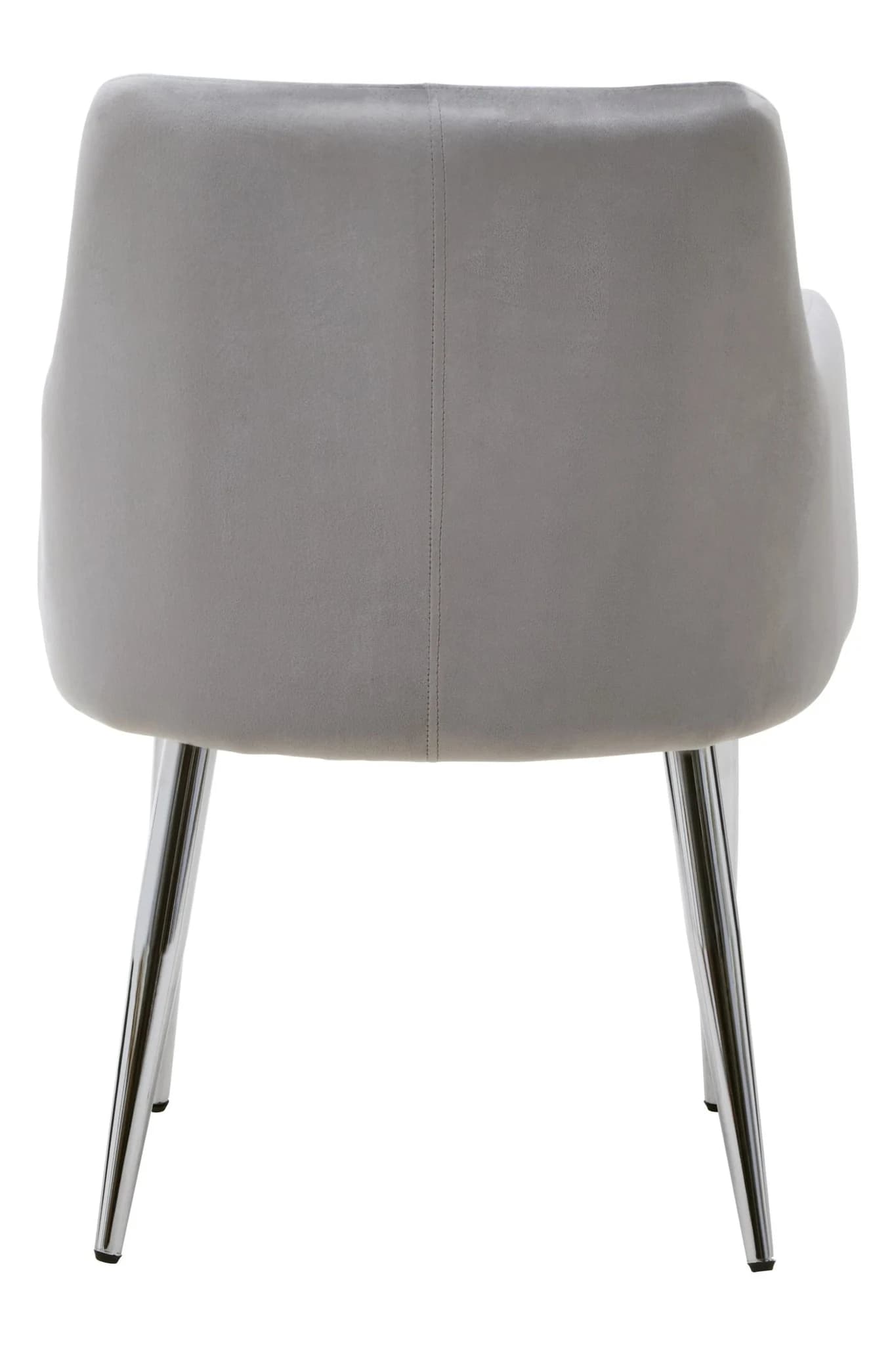 Tamzin Mink Velvet Quilted Dining Chair with Chrome Finish Legs - Seating, photo 2 of 8