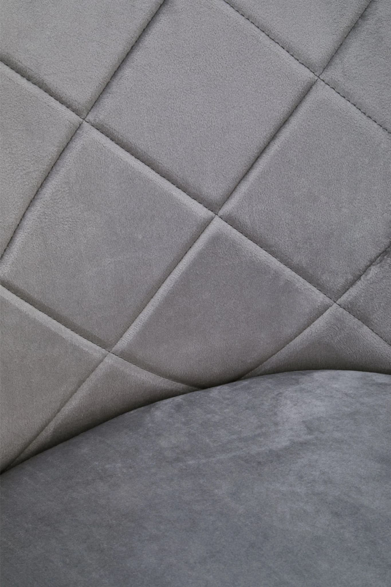 Tamzin Mink Velvet Quilted Dining Chair with Chrome Finish Legs - Seating, photo 5 of 8