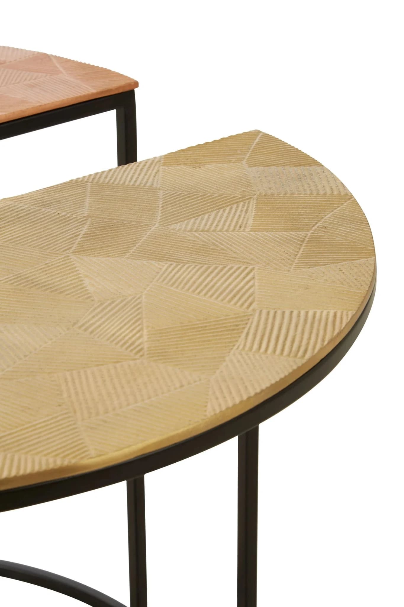 Mirano Gold Silver and Copper Set Of 3 Side Tables - Tables, photo 5 of 6