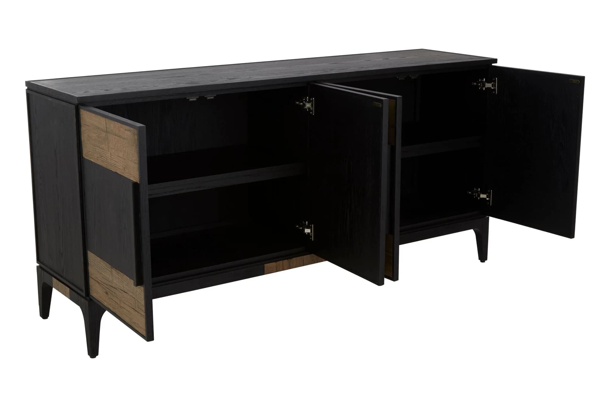 Salvar Black and Natural Oak Wood 4 Door Sideboard - Bookcases & shelving, photo 4 of 8