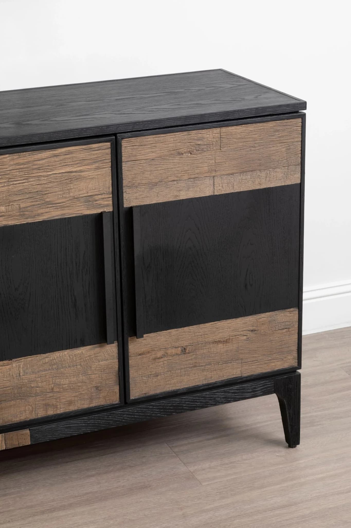 Salvar Black and Natural Oak Wood 4 Door Sideboard - Bookcases & shelving, photo 2 of 8