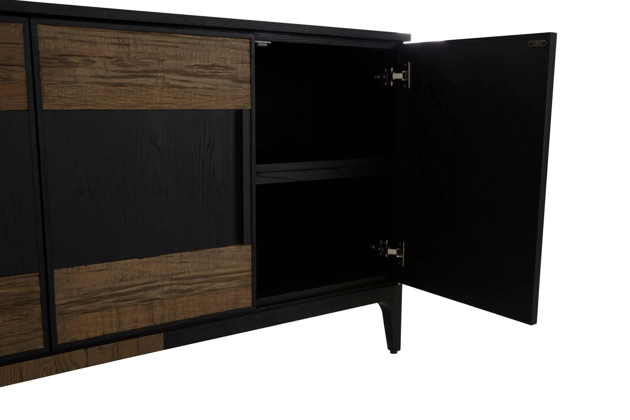Salvar Black and Natural Oak Wood 4 Door Sideboard - Bookcases & shelving, photo 8 of 8