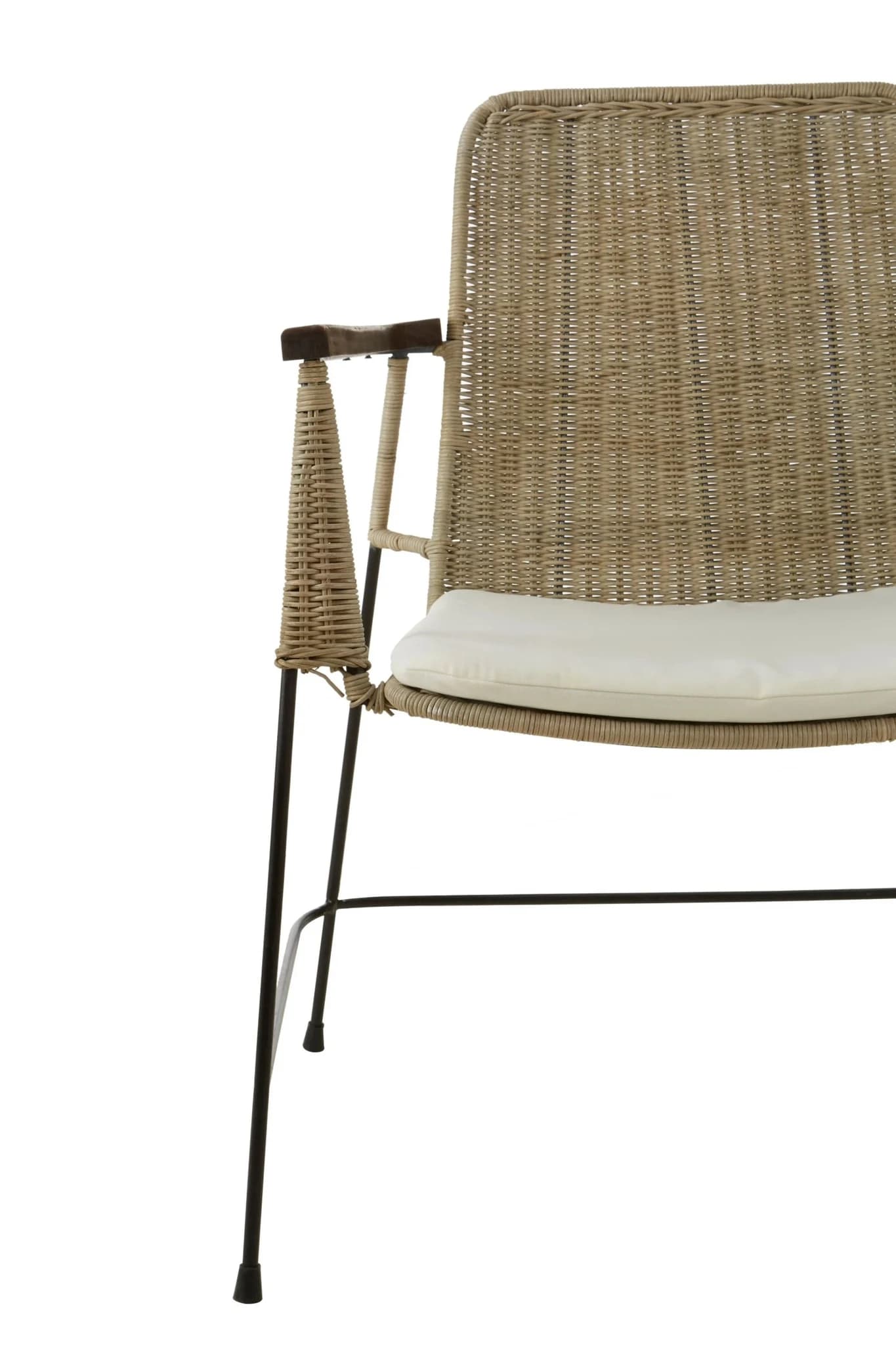 Java Grey Wash Rattan Armchair with Cushioned Seat - Seating, photo 5 of 6