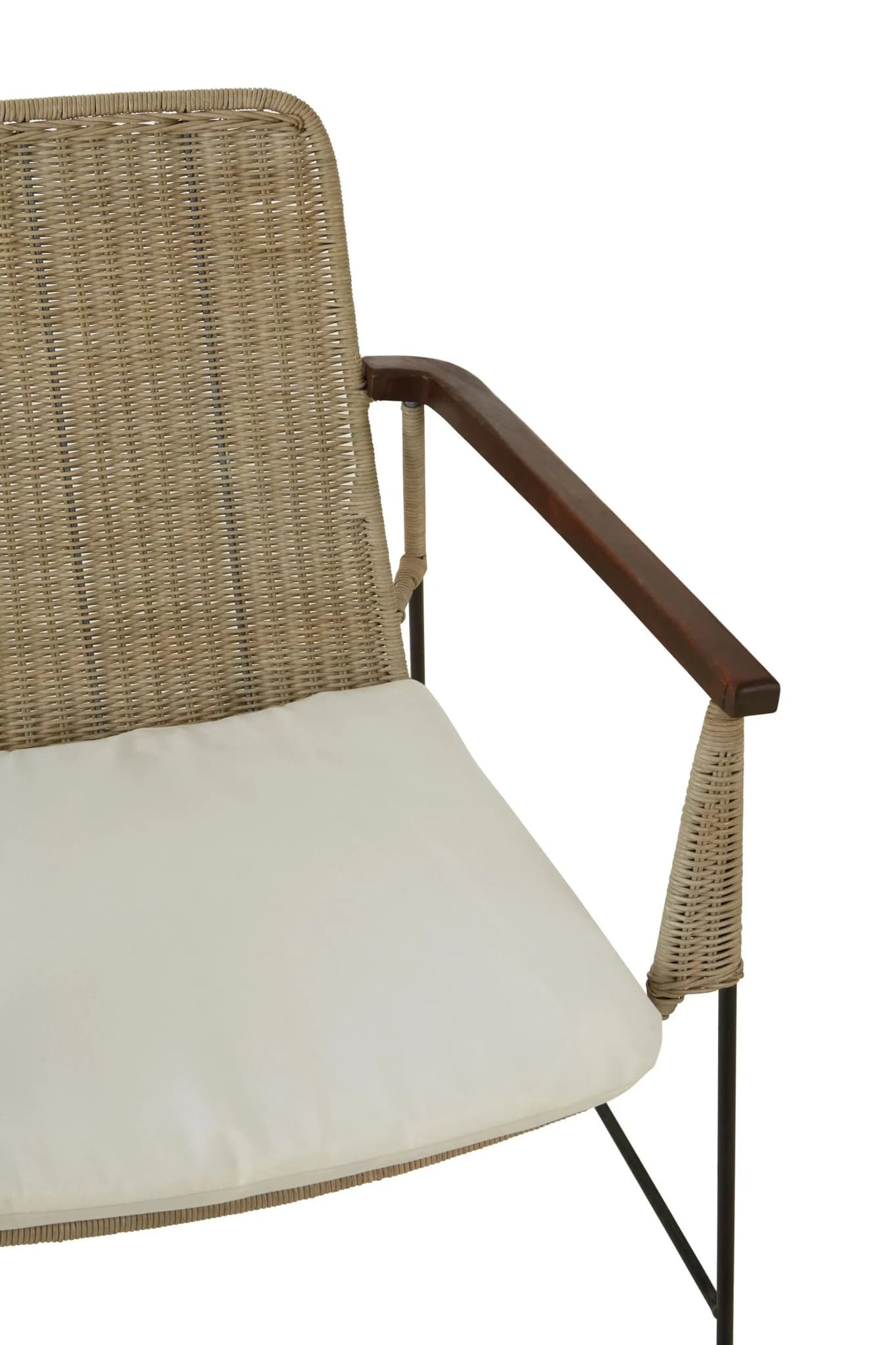 Java Grey Wash Rattan Armchair with Cushioned Seat - Seating, photo 6 of 6
