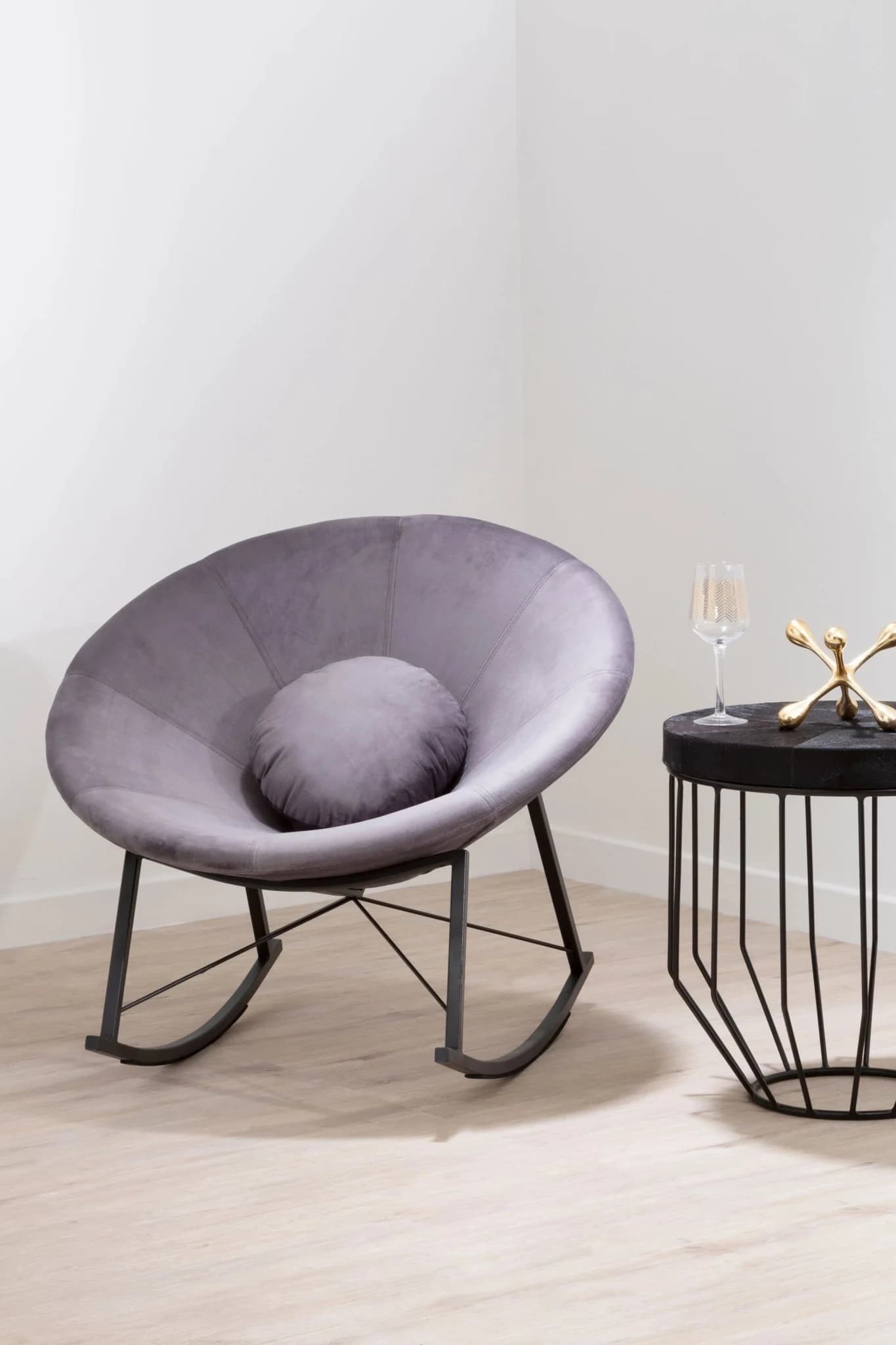 Arto Grey Conic Rocking Chair - Seating, photo 2 of 7
