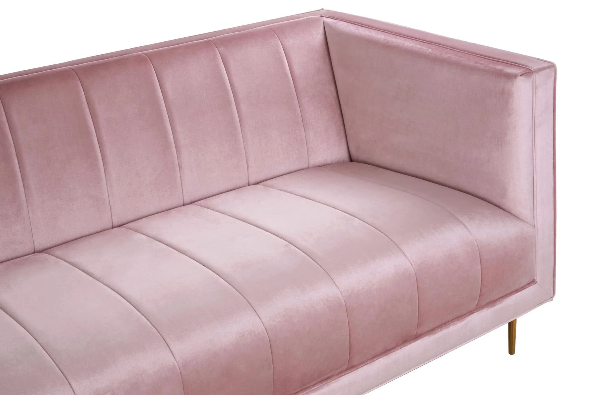 Otylia Pink Velvet 3 Seater Sofa - Seating, photo 8 of 8