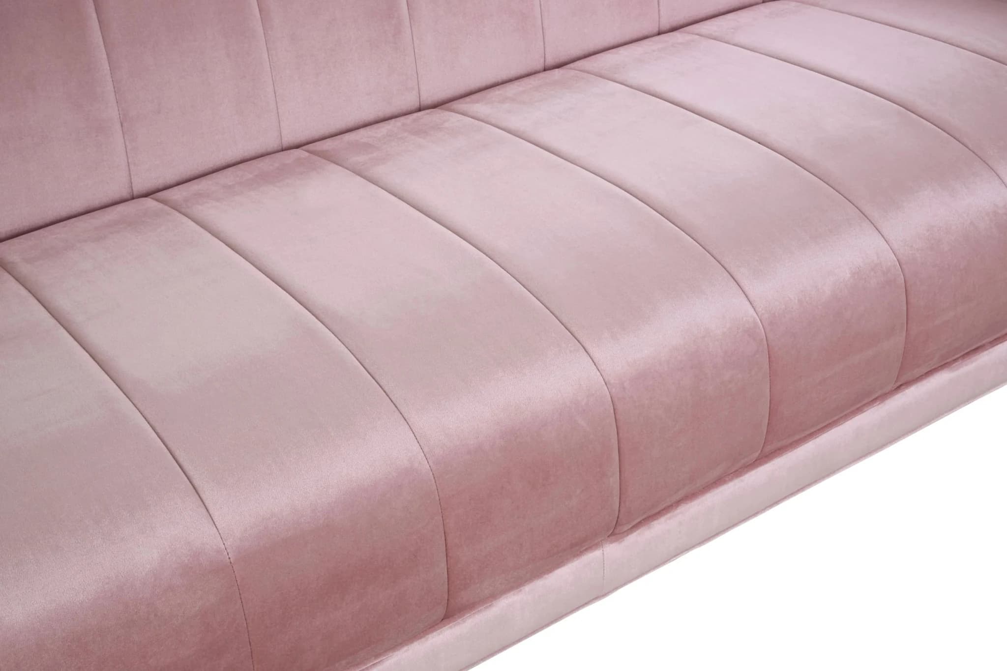 Otylia Pink Velvet 3 Seater Sofa - Seating, photo 6 of 8