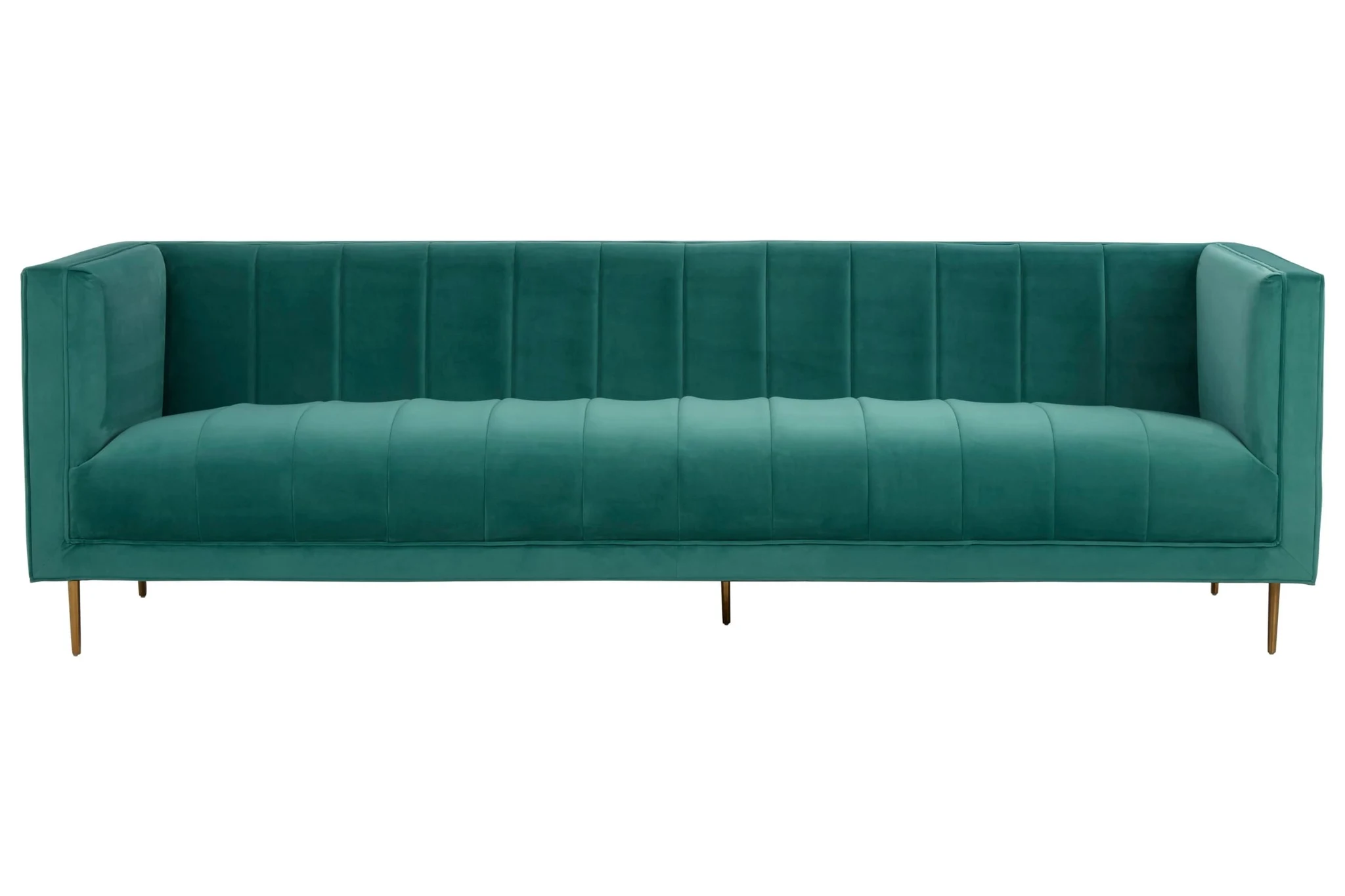 Otylia Green Velvet 3 Seater Sofa - Seating, photo 6 of 8