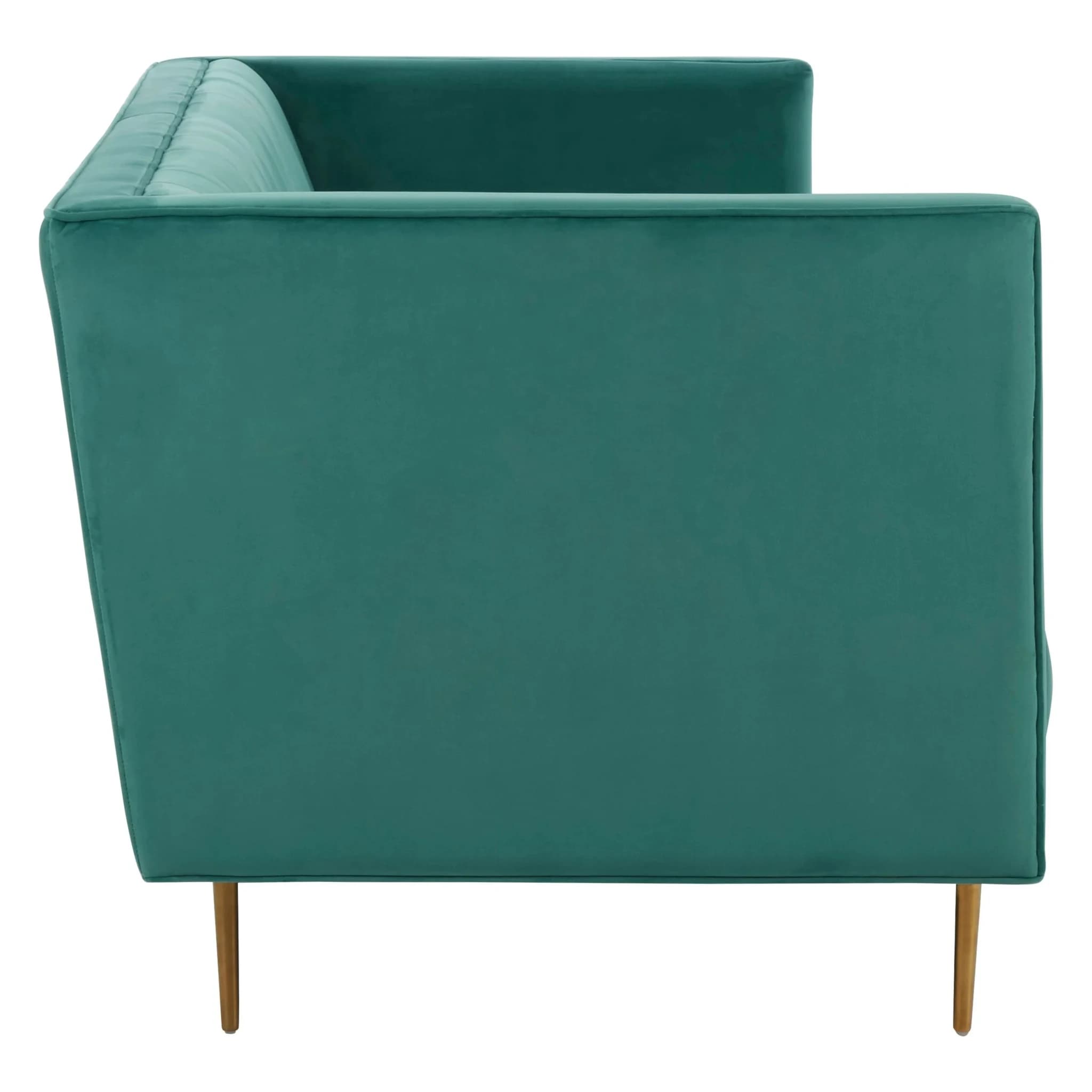 Otylia Green Velvet 3 Seater Sofa - Seating, photo 5 of 8
