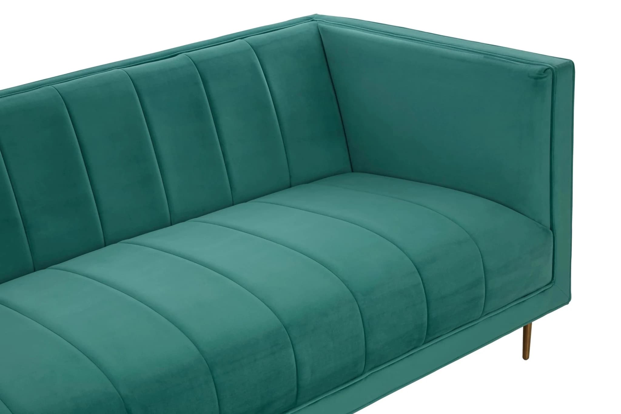 Otylia Green Velvet 3 Seater Sofa - Seating, photo 8 of 8
