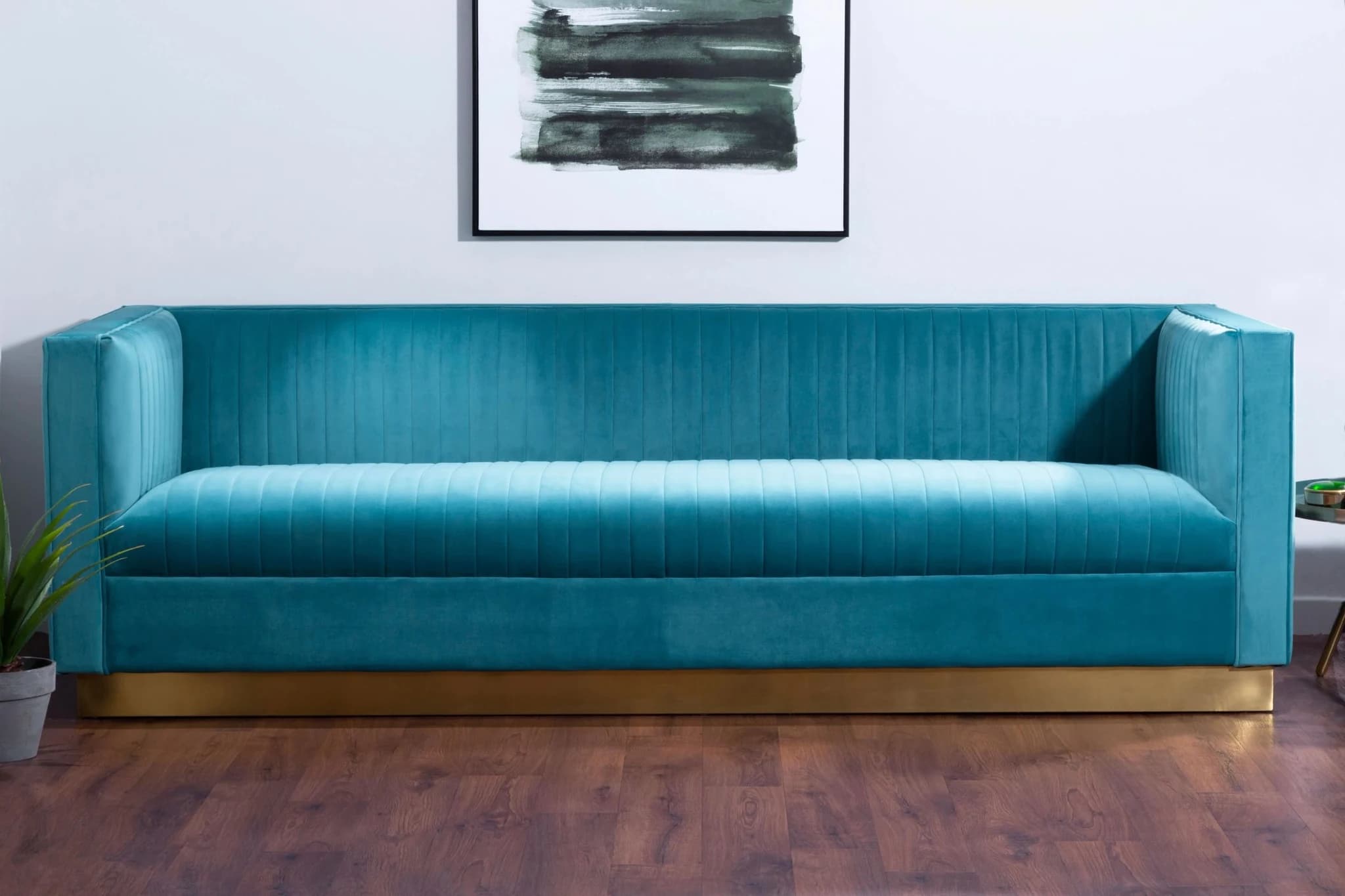 Opal 3 Seat Light Blue Sofa - Seating, photo 7 of 8