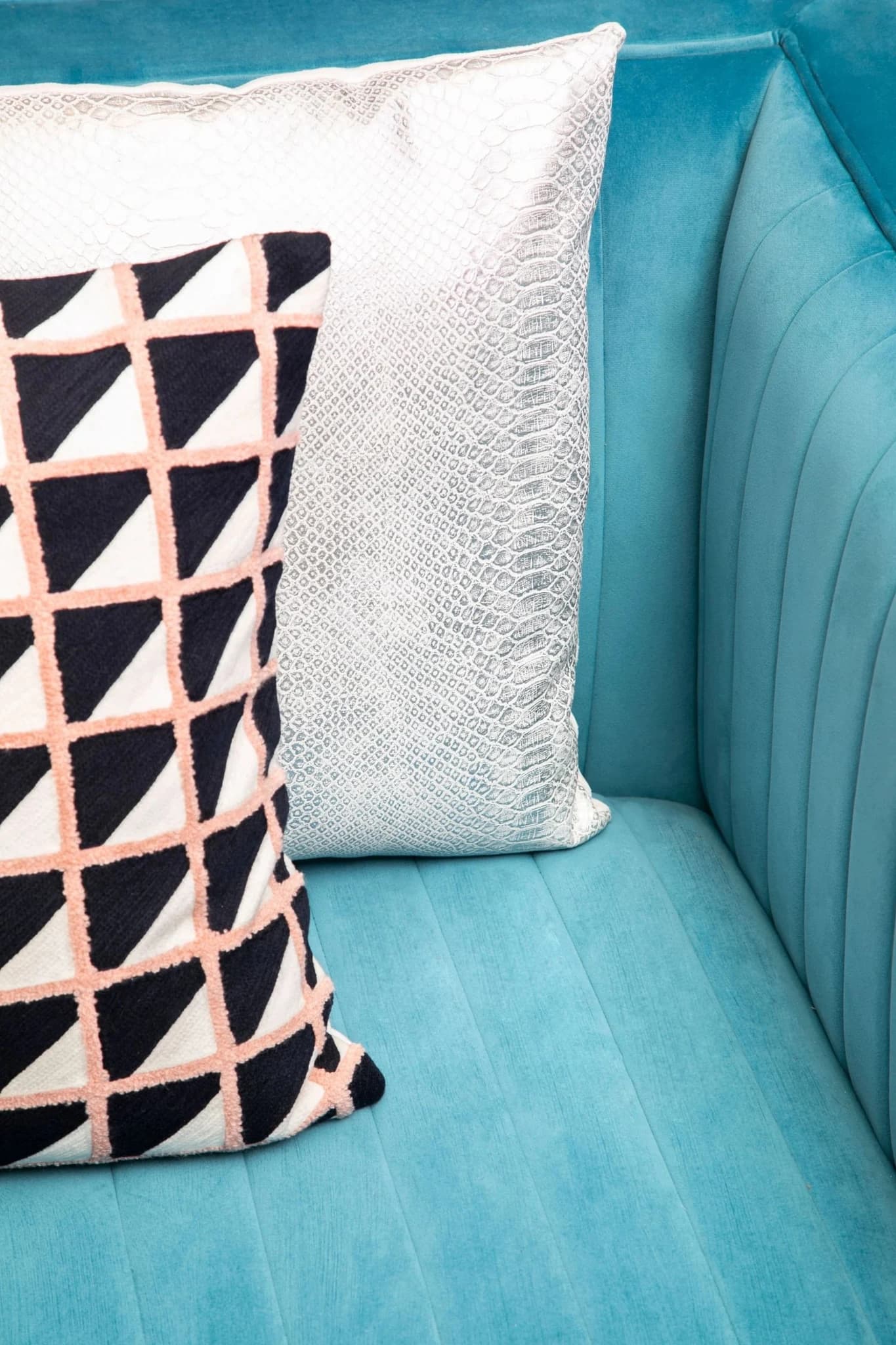 Opal 3 Seat Light Blue Sofa - Seating, photo 3 of 8