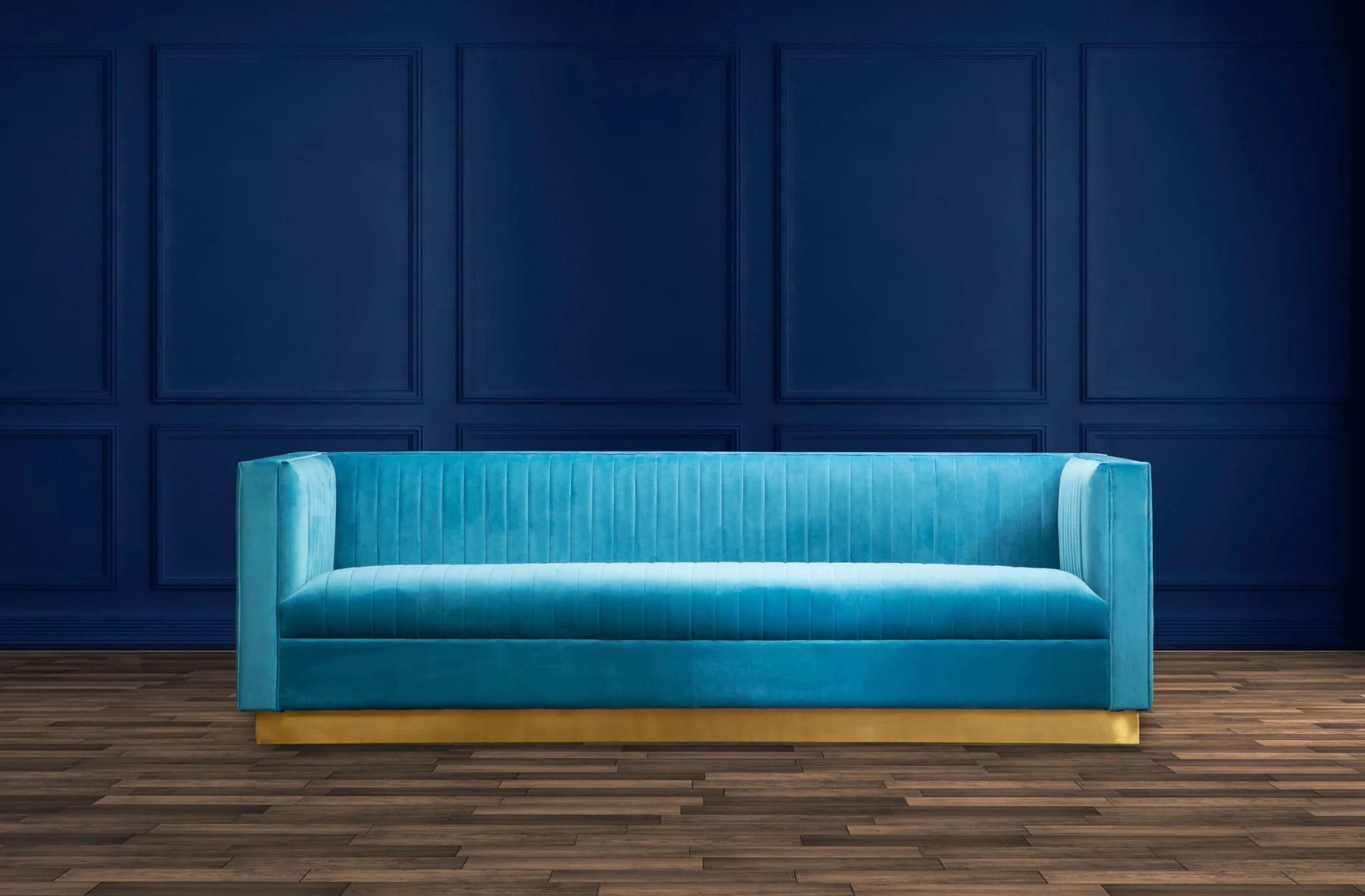 Opal 3 Seat Light Blue Sofa - Seating, photo 2 of 8
