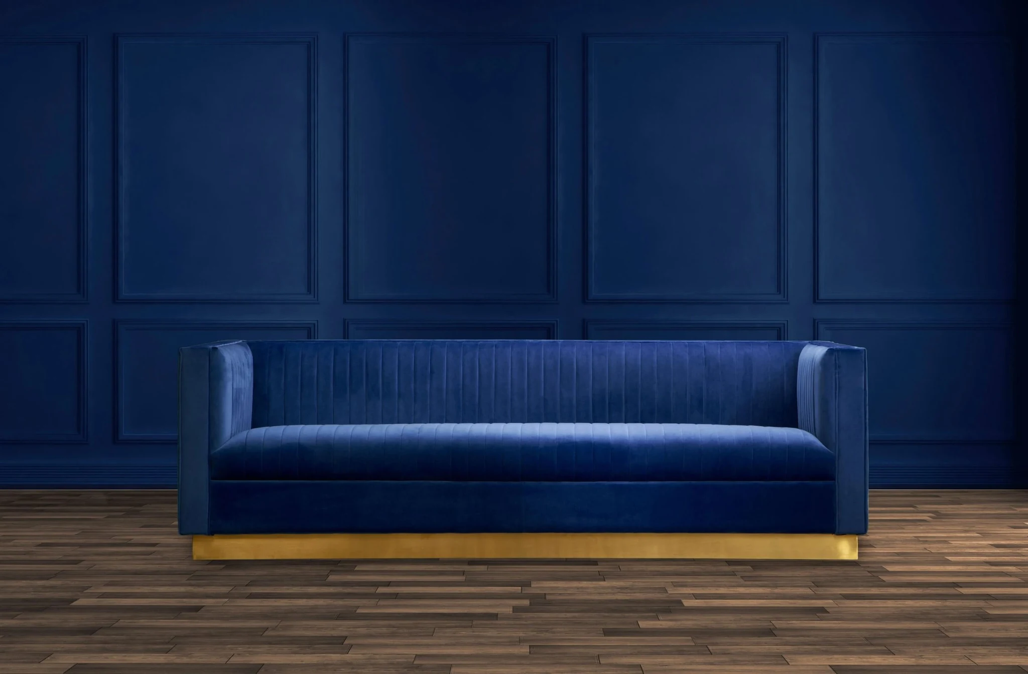 Opal 3 Seat Deep Blue Sofa - Seating, photo 5 of 8