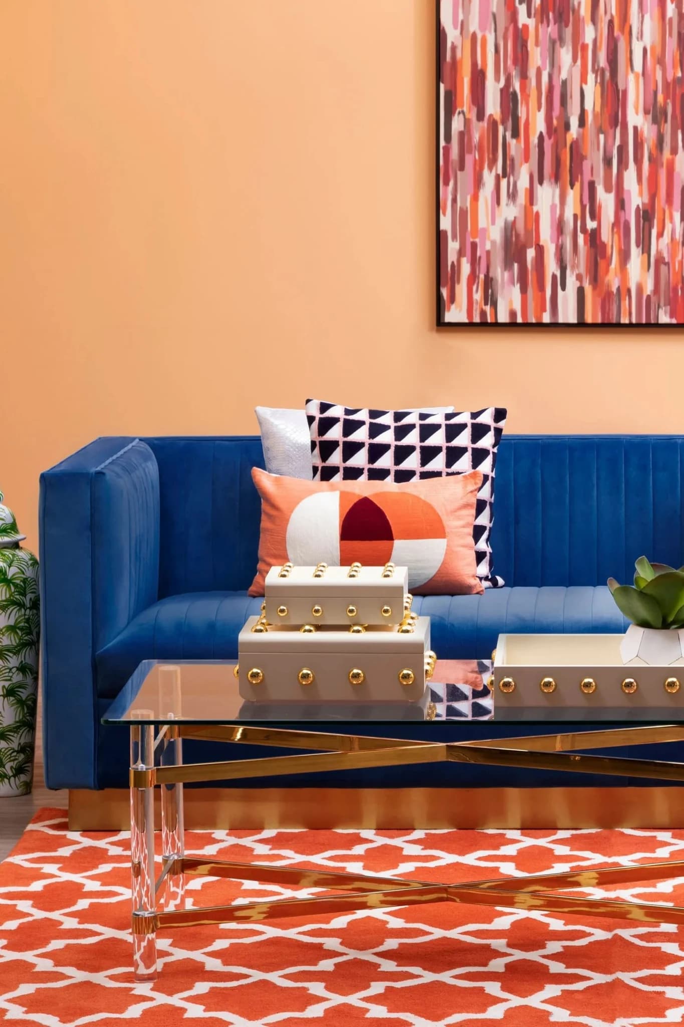 Opal 3 Seat Deep Blue Sofa - Seating, photo 2 of 8