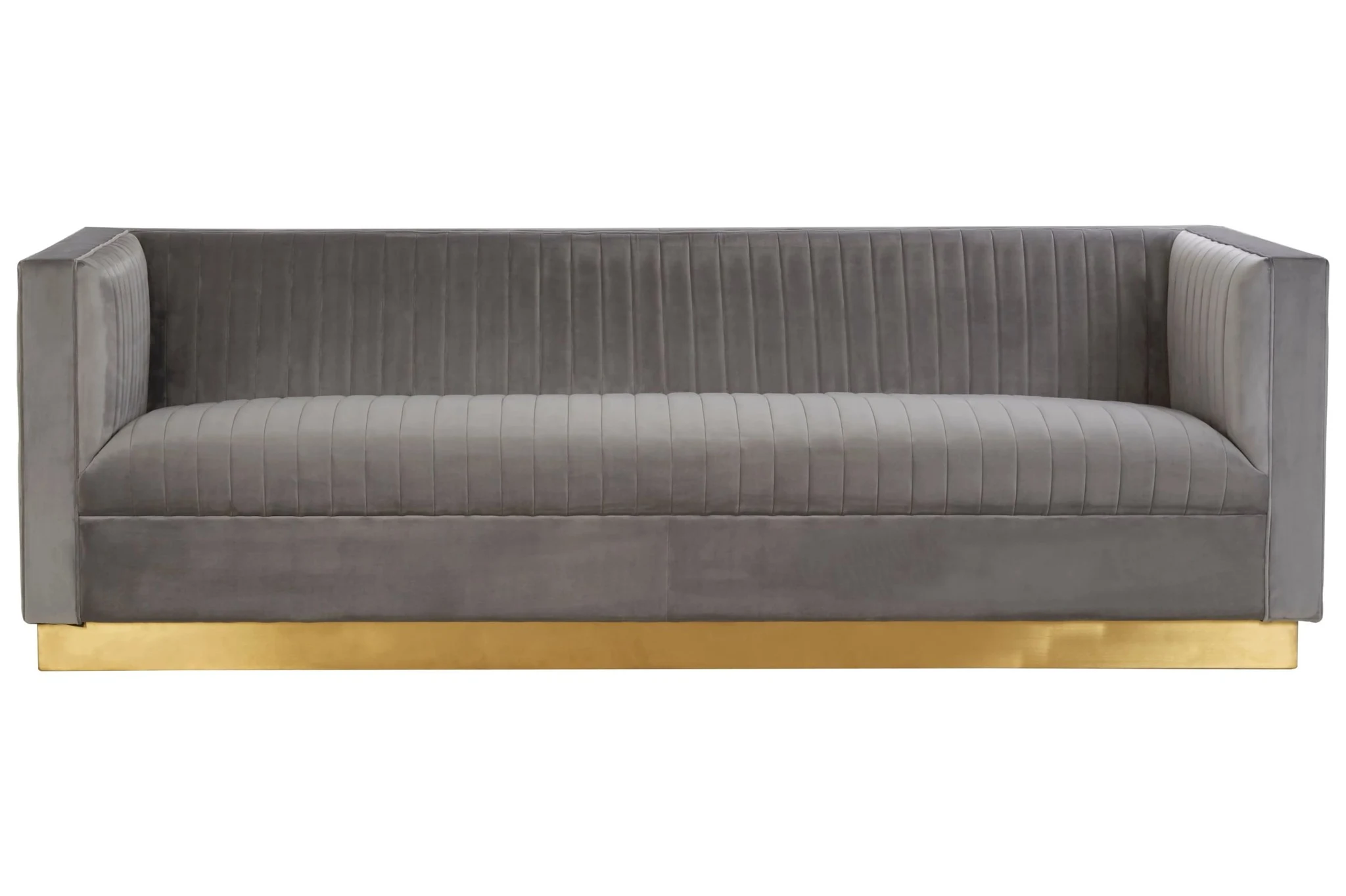 Opal Grey Velvet 3 Seat Sofa - Seating, photo 6 of 8