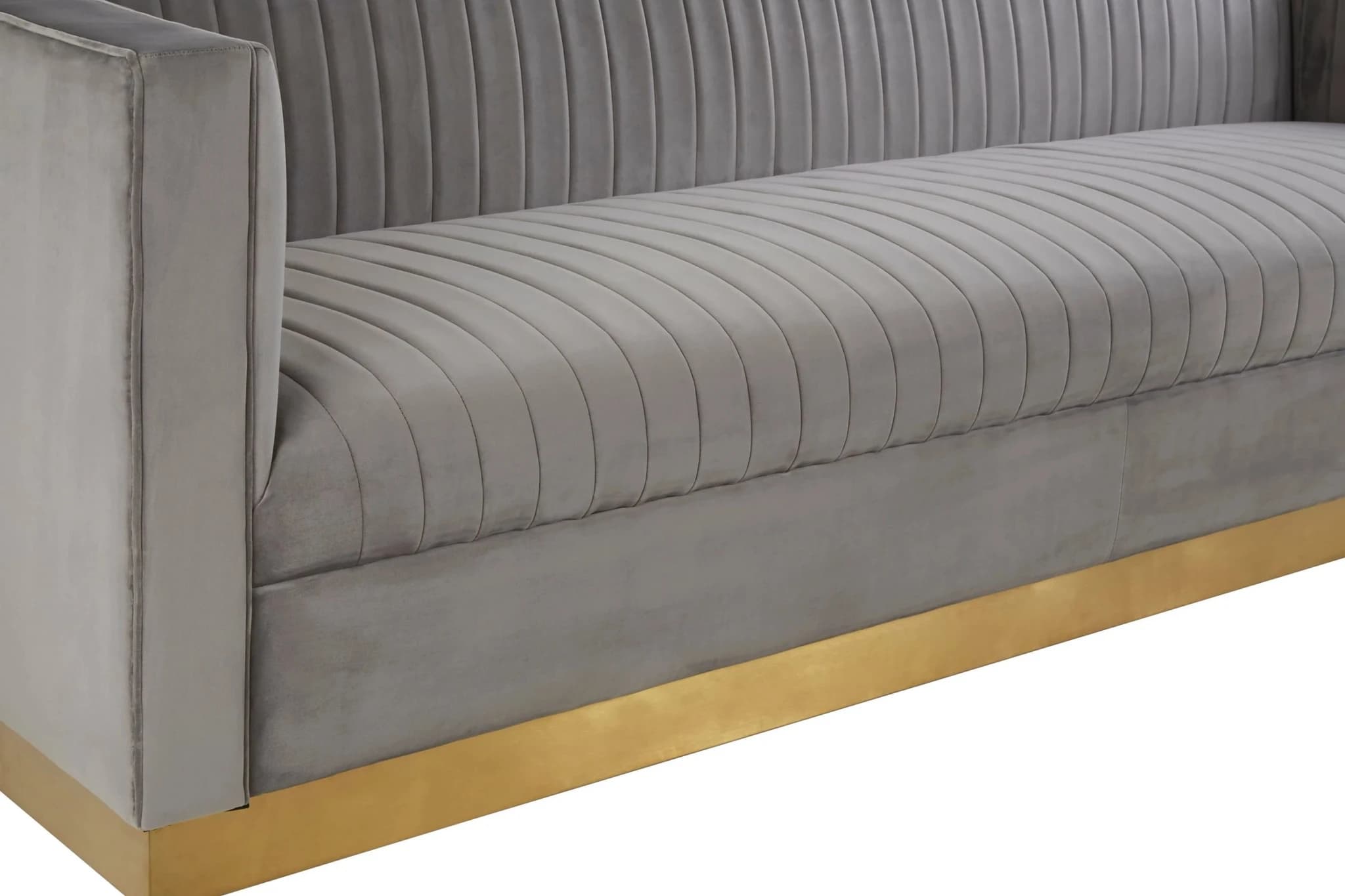 Opal Grey Velvet 3 Seat Sofa - Seating, photo 8 of 8