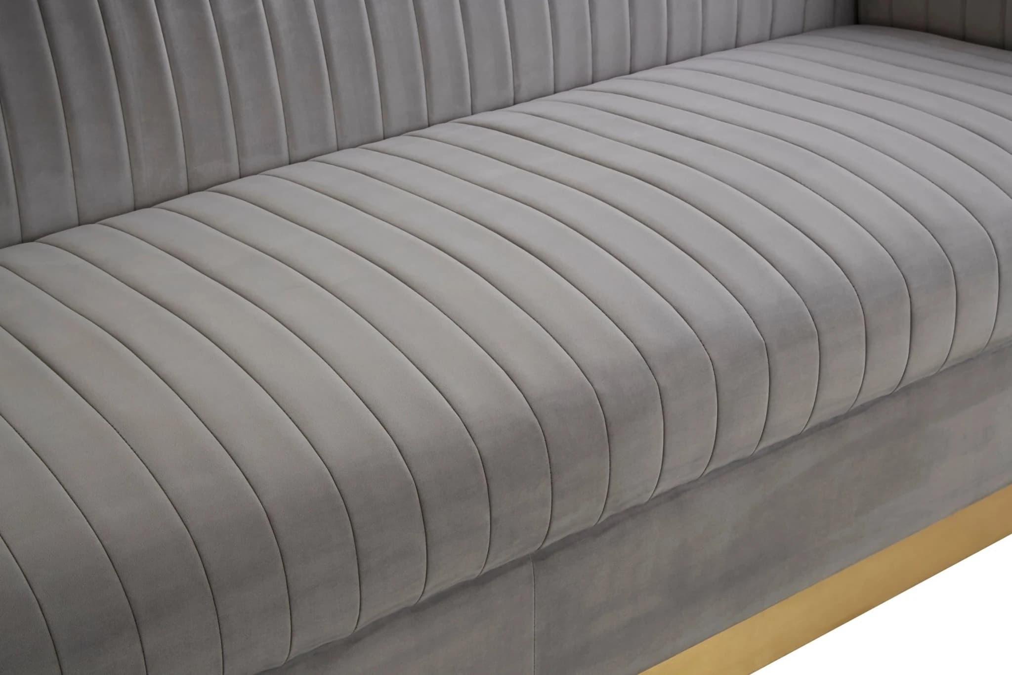 Opal Grey Velvet 3 Seat Sofa - Seating, photo 7 of 8