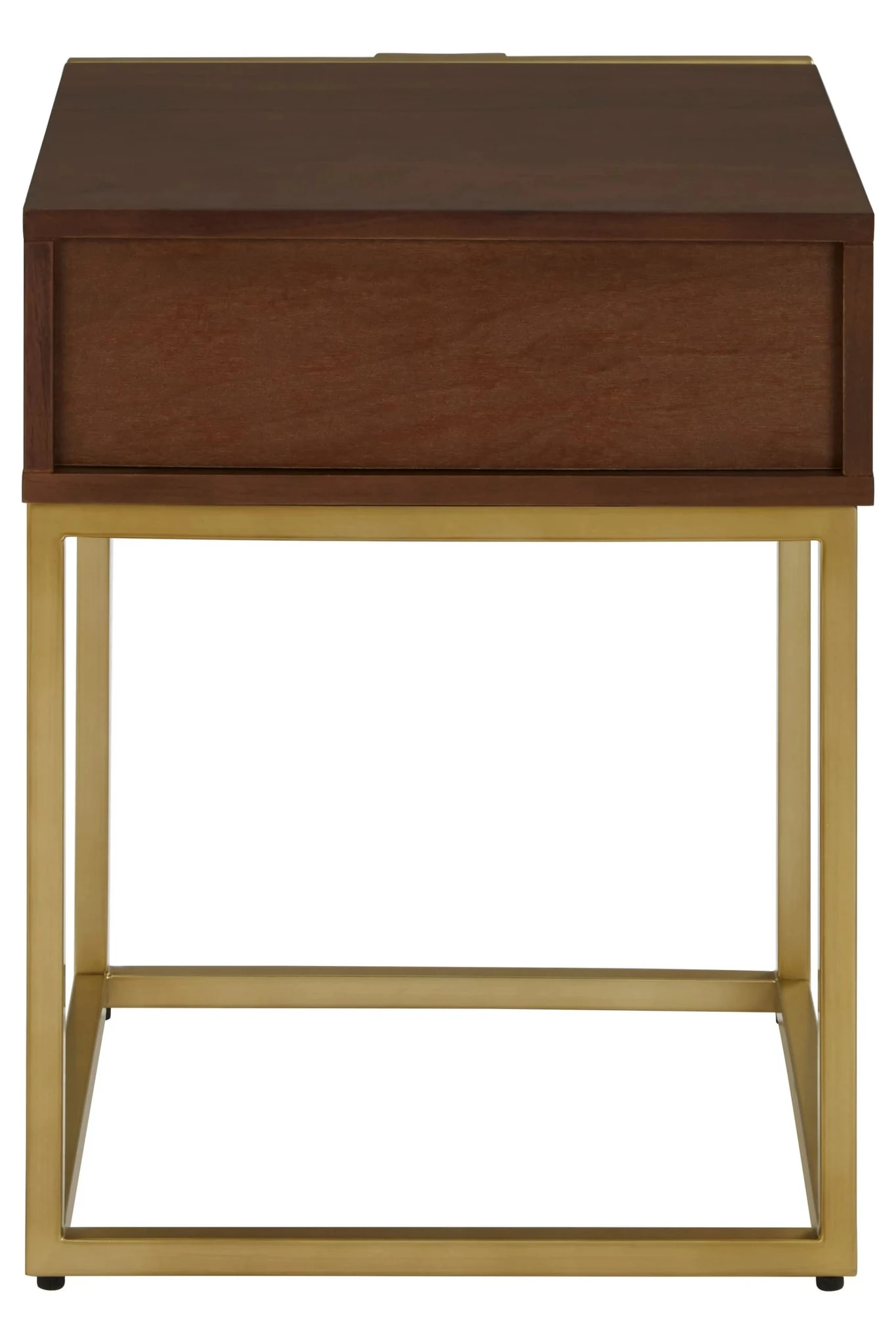 Kempton Grey Shagreen Effect and Walnut Veneer Side Table with Drawer - Tables, photo 3 of 8