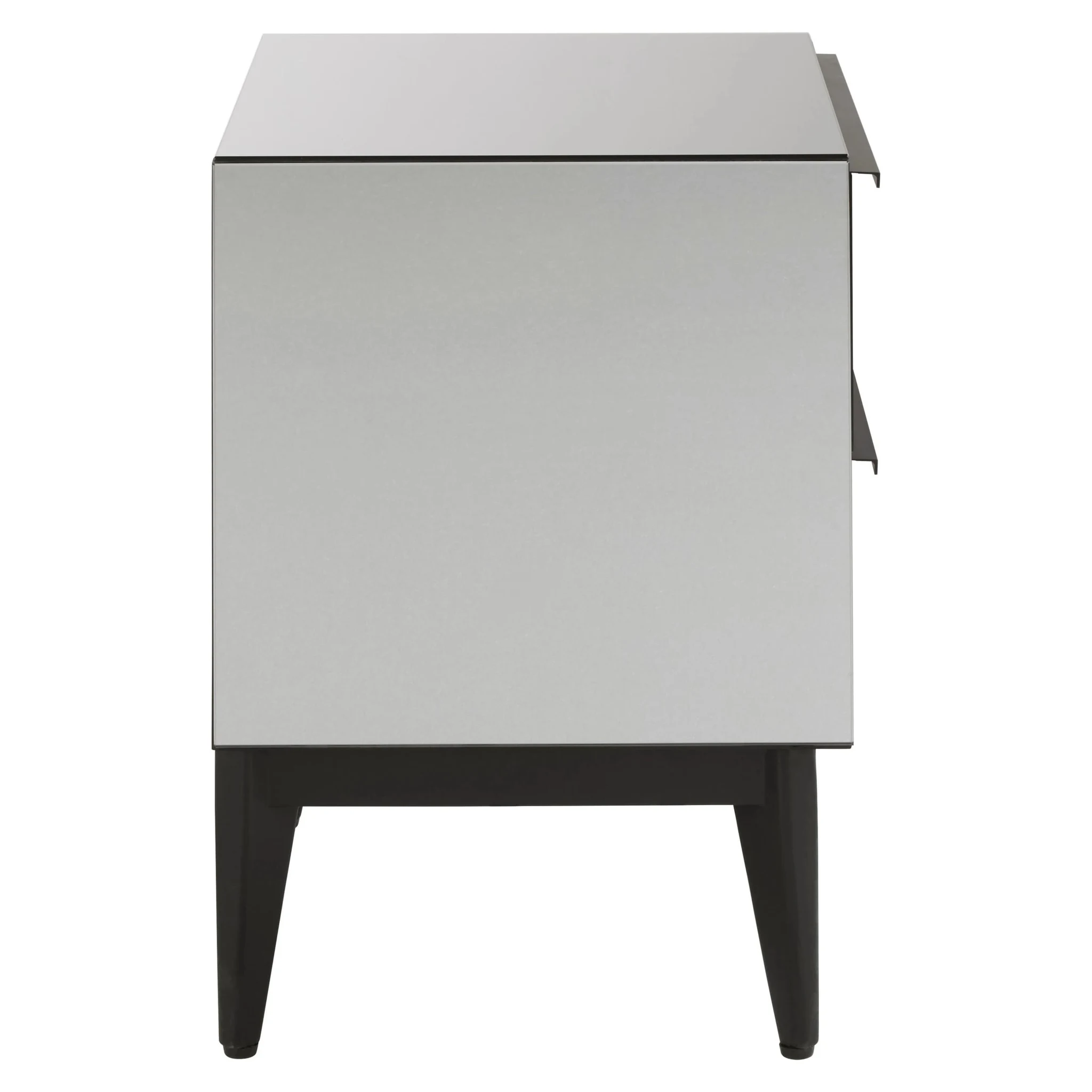 Rovigo Black and Mirrored 2 Drawer Side Table - Bookcases & shelving, photo 3 of 7