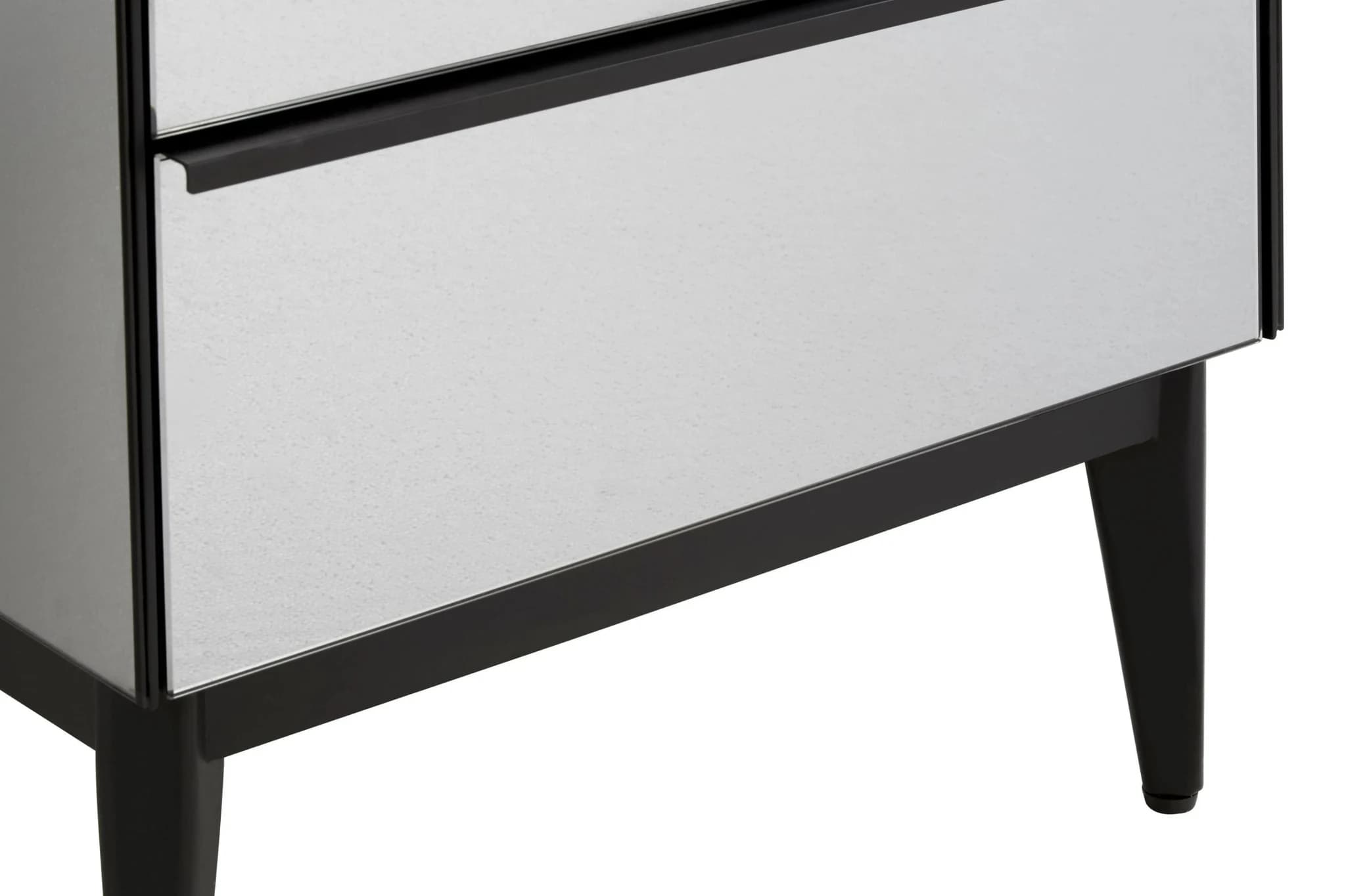 Rovigo Black and Mirrored 2 Drawer Side Table - Bookcases & shelving, photo 6 of 7