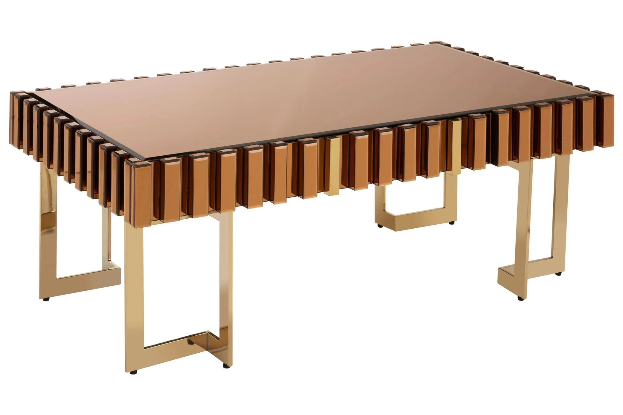 Rivoli Gold Mirrored Coffee Table with Drawer - Tables, photo 4 of 7
