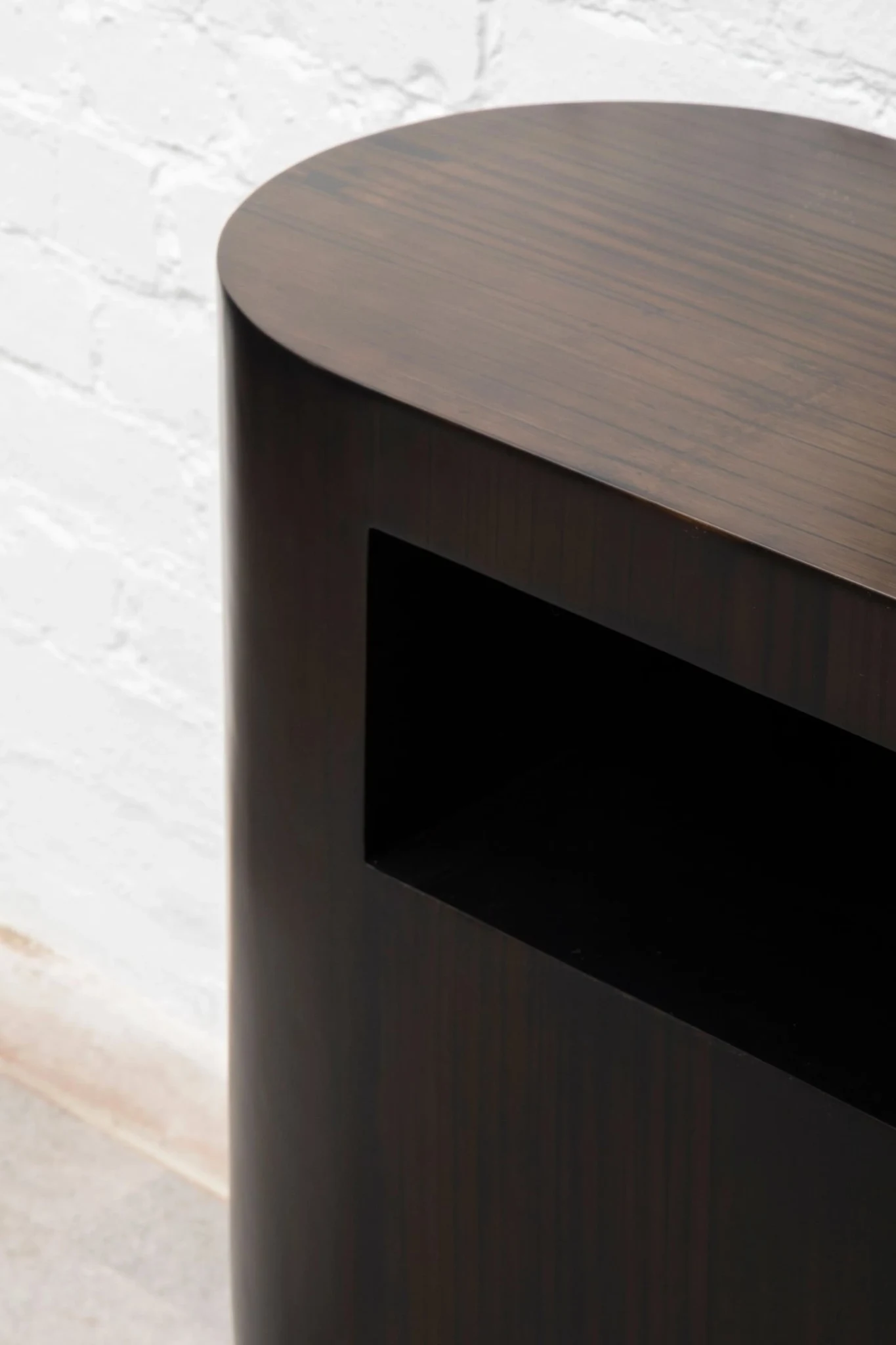 Gabelle Oval Ebony Bamboo Console Table - Tables, photo 2 of 8