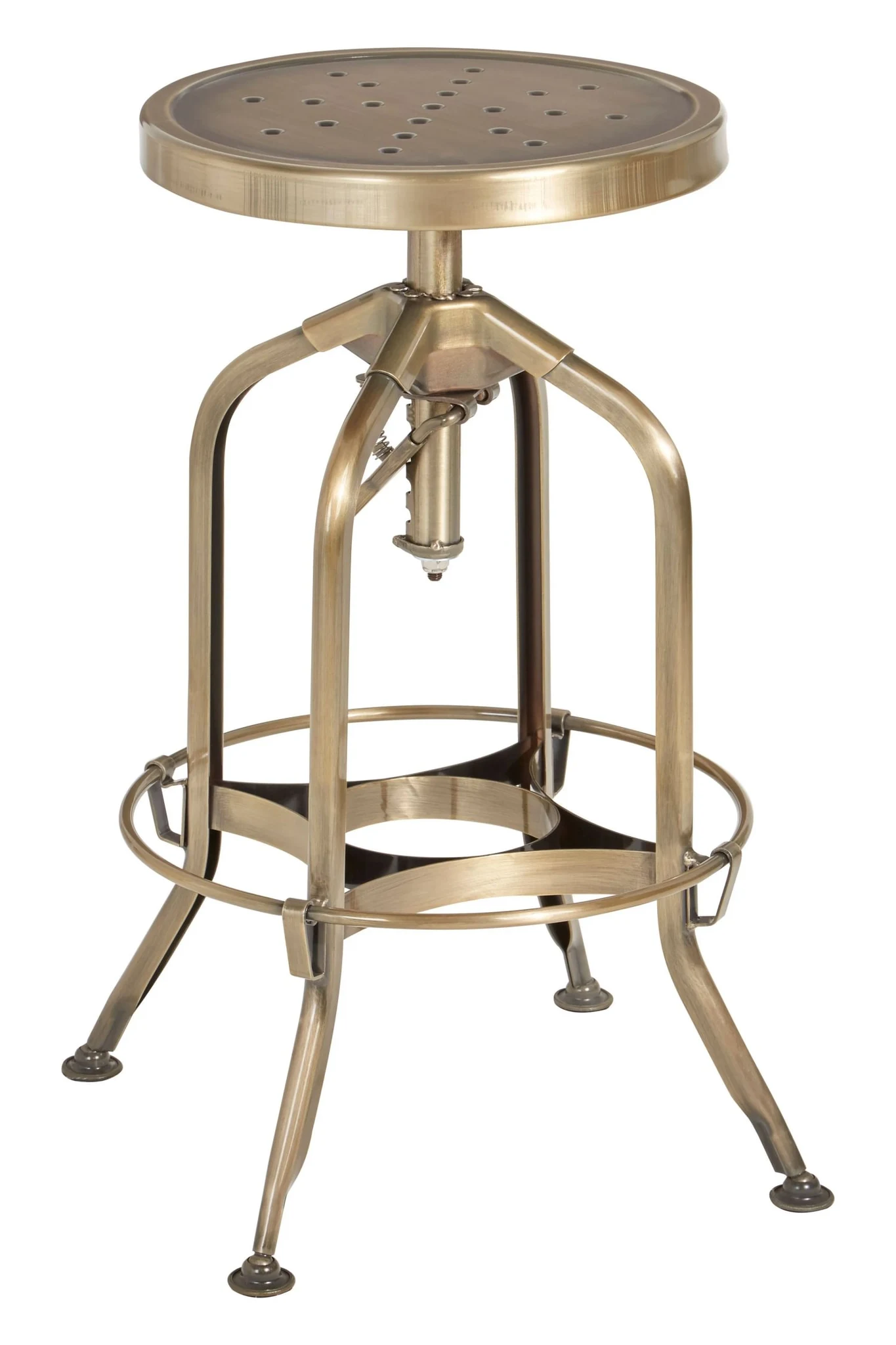 Gator Brass Finish Adjustable Bar Stool - Seating, photo 2 of 5