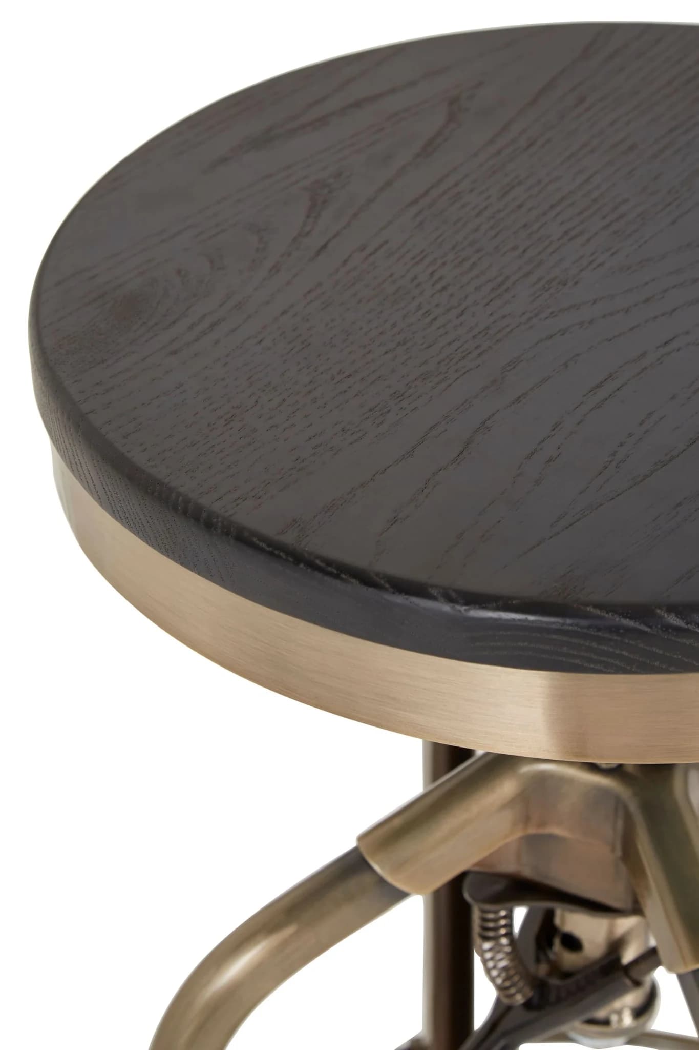 Gator Brass Finish and Ash Wood Adjustable Bar Stool - Seating, photo 6 of 6