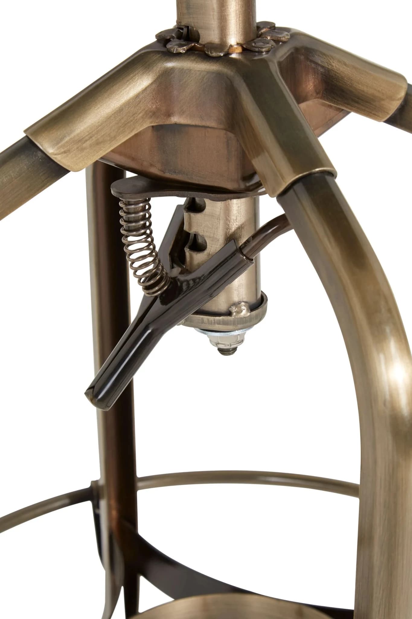 Gator Brass Finish and Ash Wood Adjustable Bar Stool - Seating, photo 5 of 6