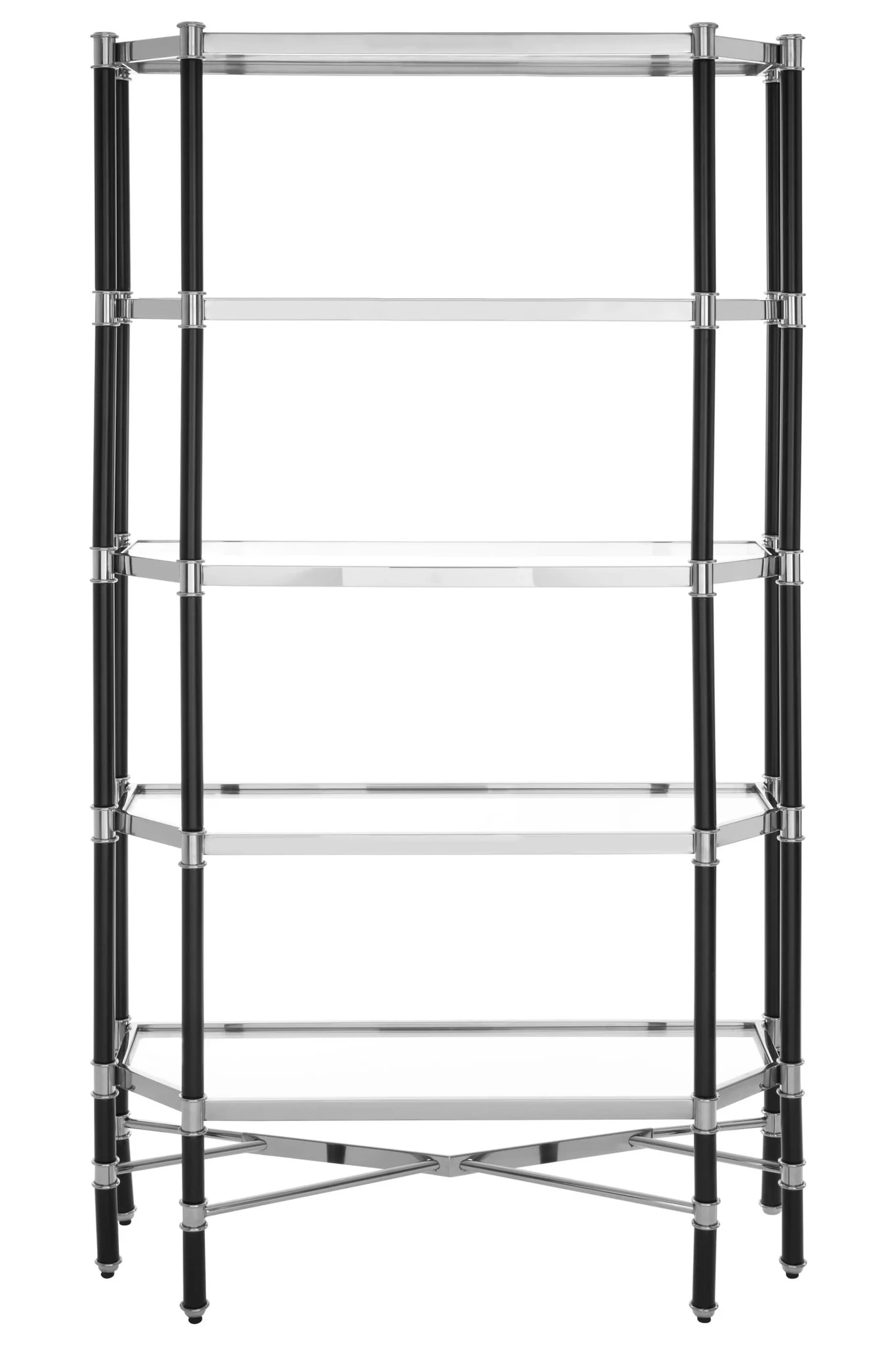 Allessi Chrome and Black Finish 5 Tier Shelf Unit - Bookcases & shelving, photo 2 of 2