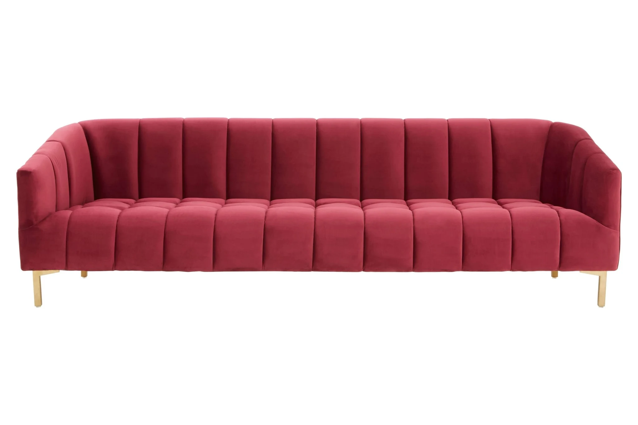 Bella 3 Seat Wine Velvet Sofa - Seating, photo 5 of 8