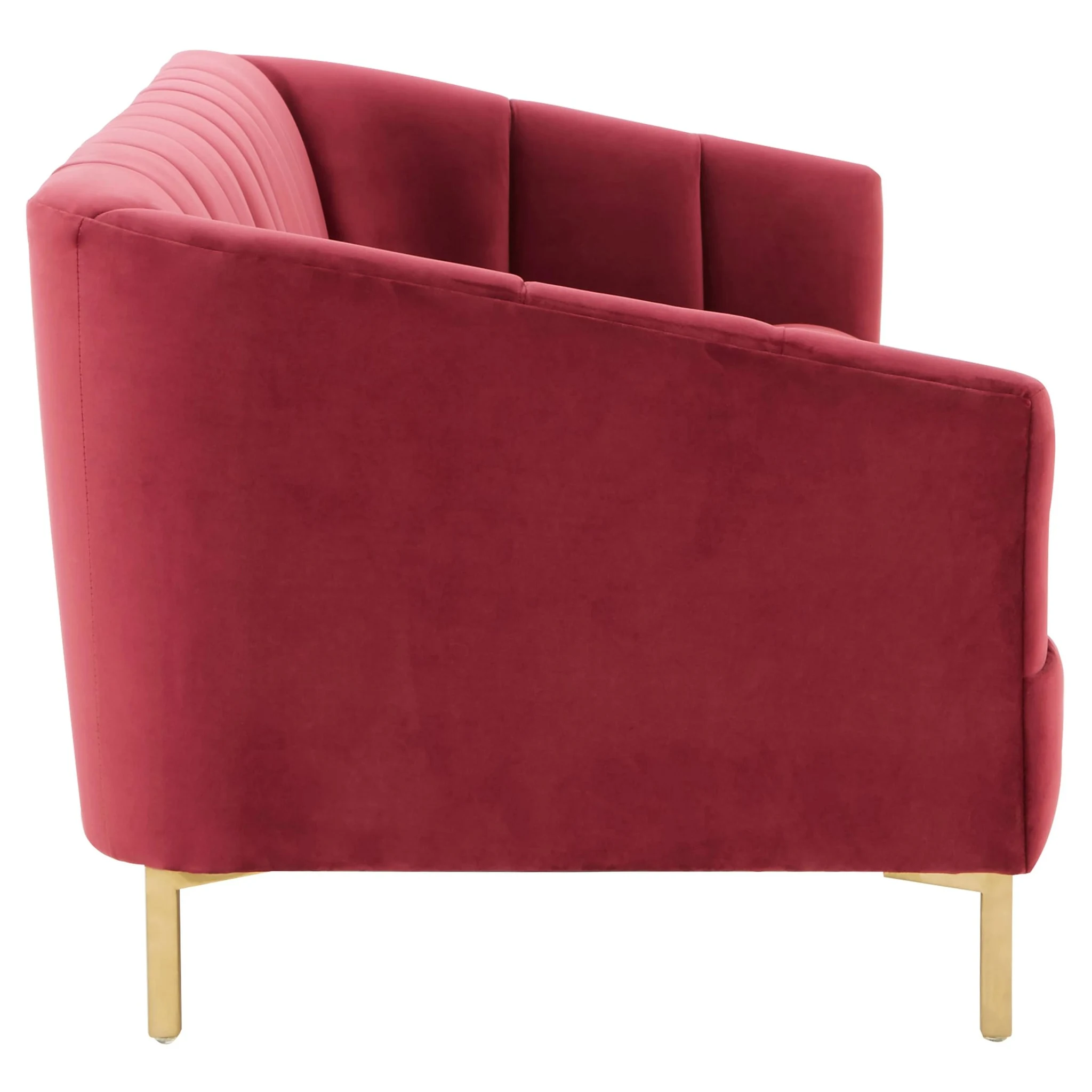 Bella 3 Seat Wine Velvet Sofa - Seating, photo 4 of 8