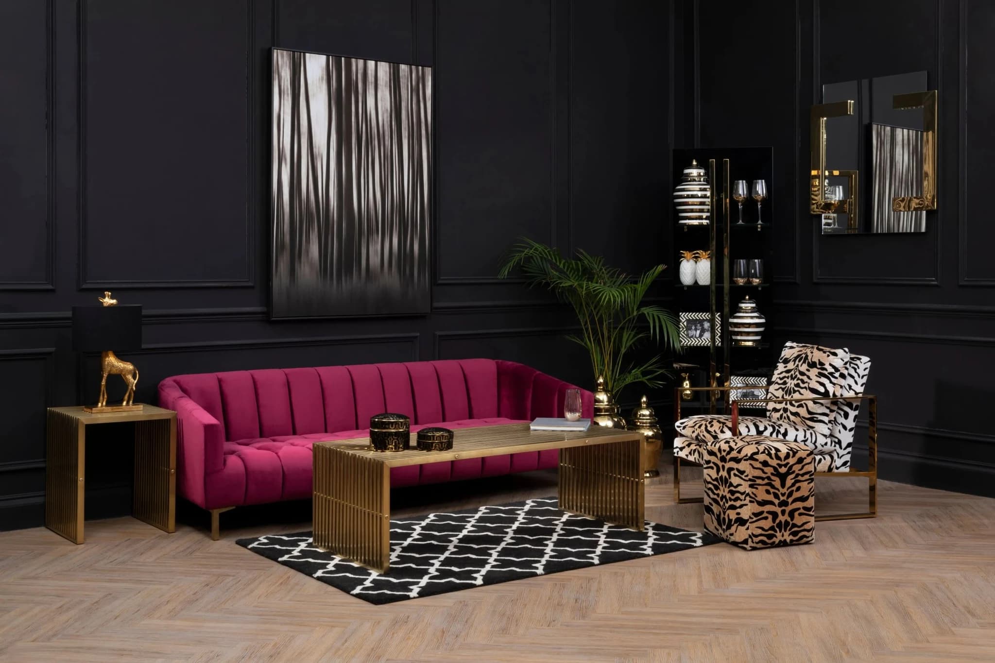 Bella 3 Seat Wine Velvet Sofa - Seating, photo 2 of 8
