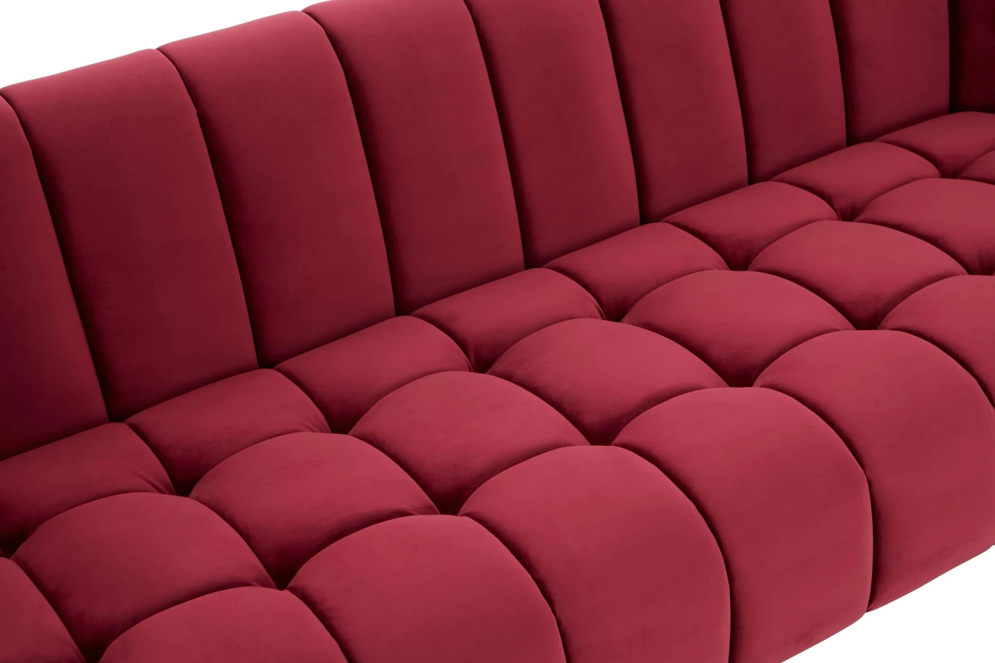 Bella 3 Seat Wine Velvet Sofa - Seating, photo 7 of 8