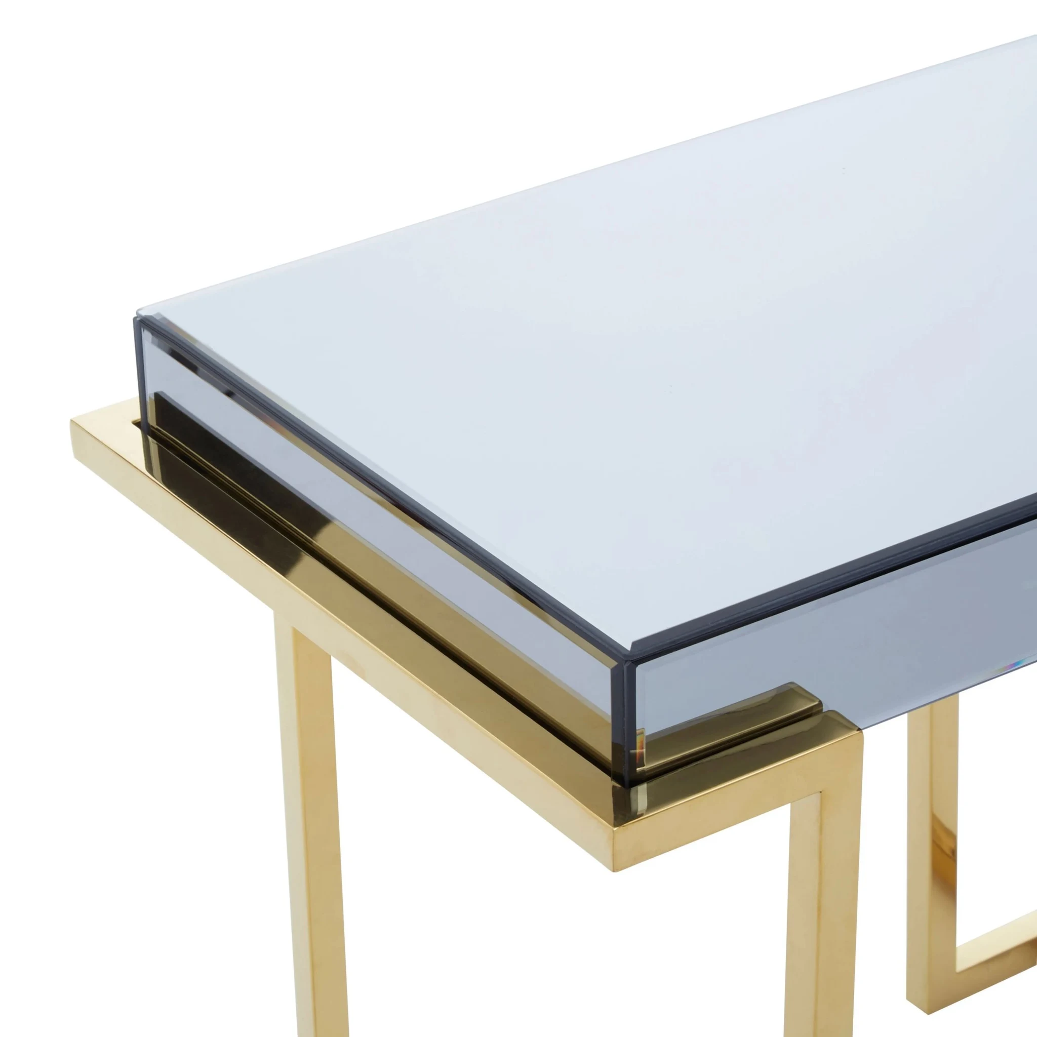 Kaso Grey Mirrored Side Table - Tables, photo 4 of 4