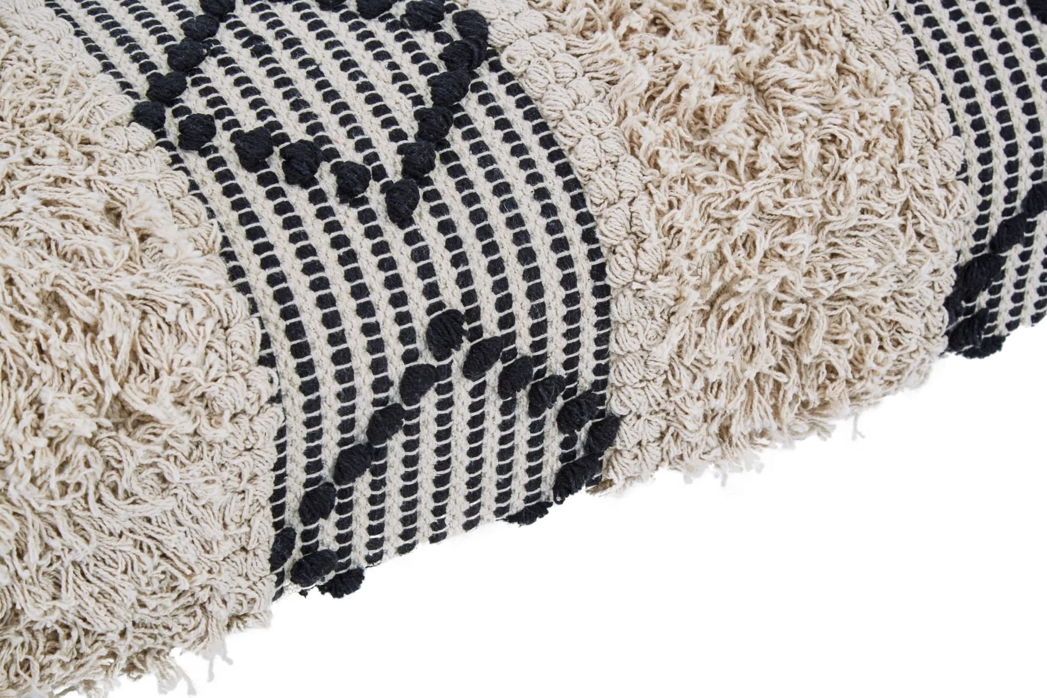 Cefena Black And White Moroccan Bench - Seating, photo 5 of 6