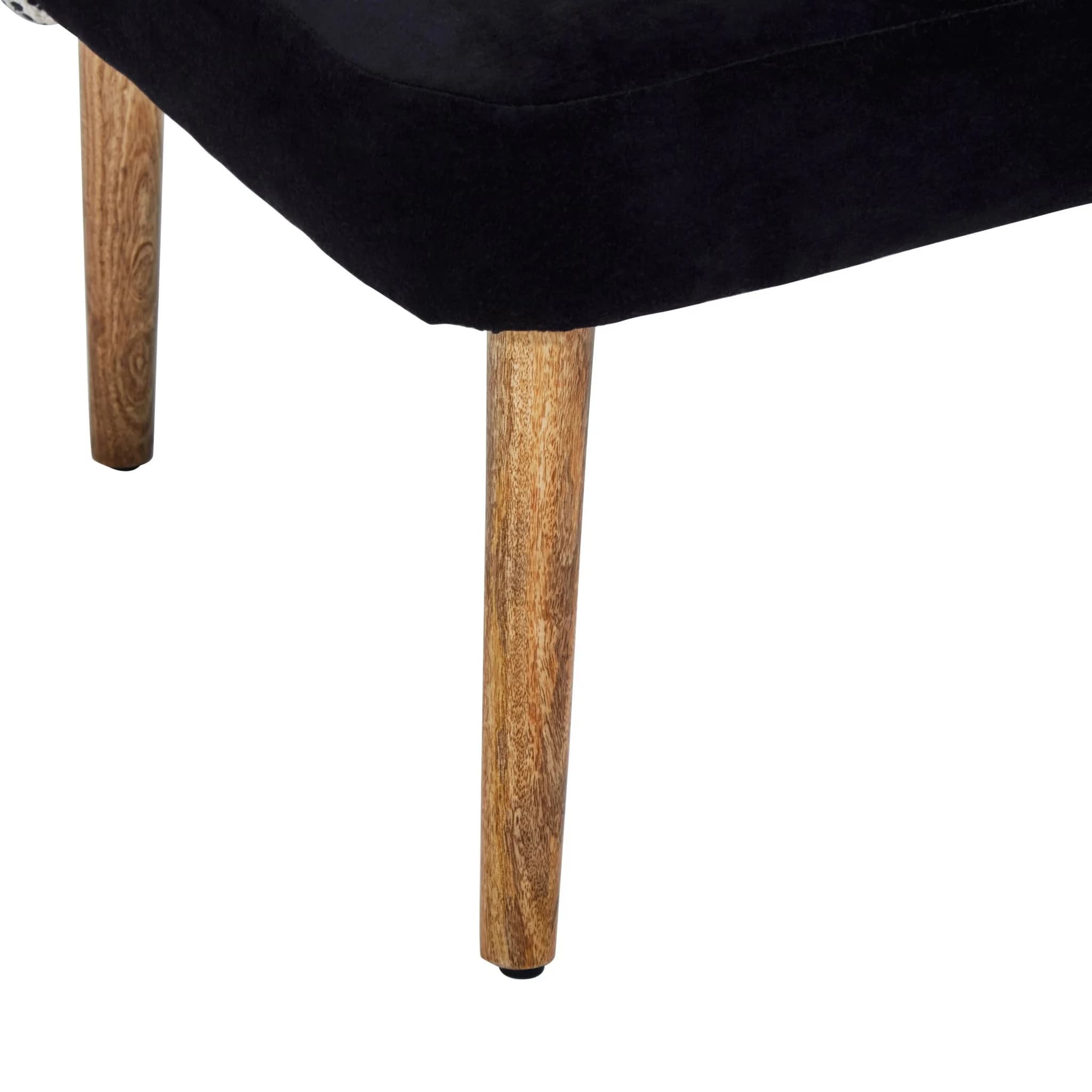 Cefena Black and White Moroccan Design Bench - Seating, photo 7 of 7
