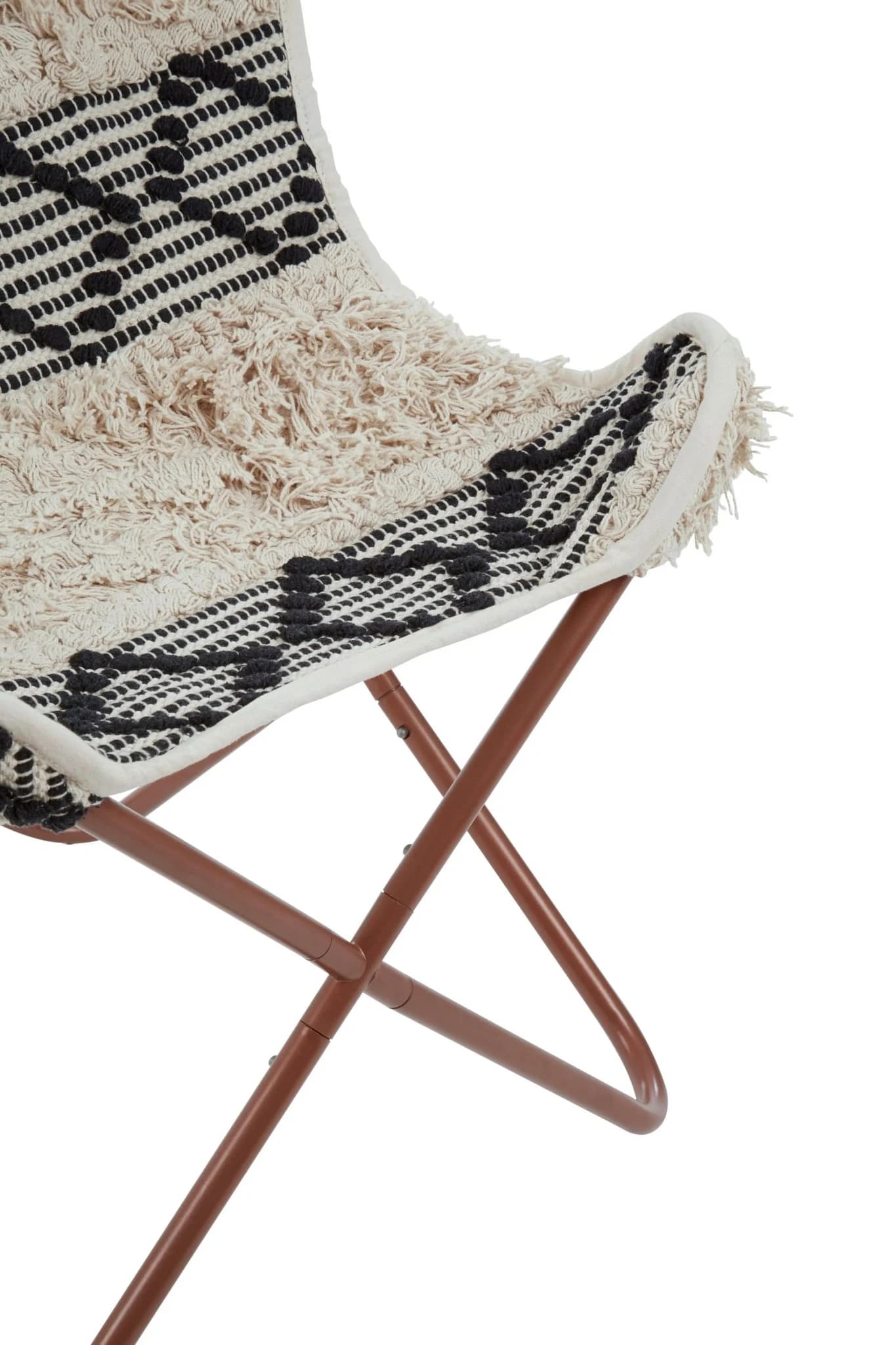 Cefena Black and White Pattern Butterfly Chair - Seating, photo 6 of 7