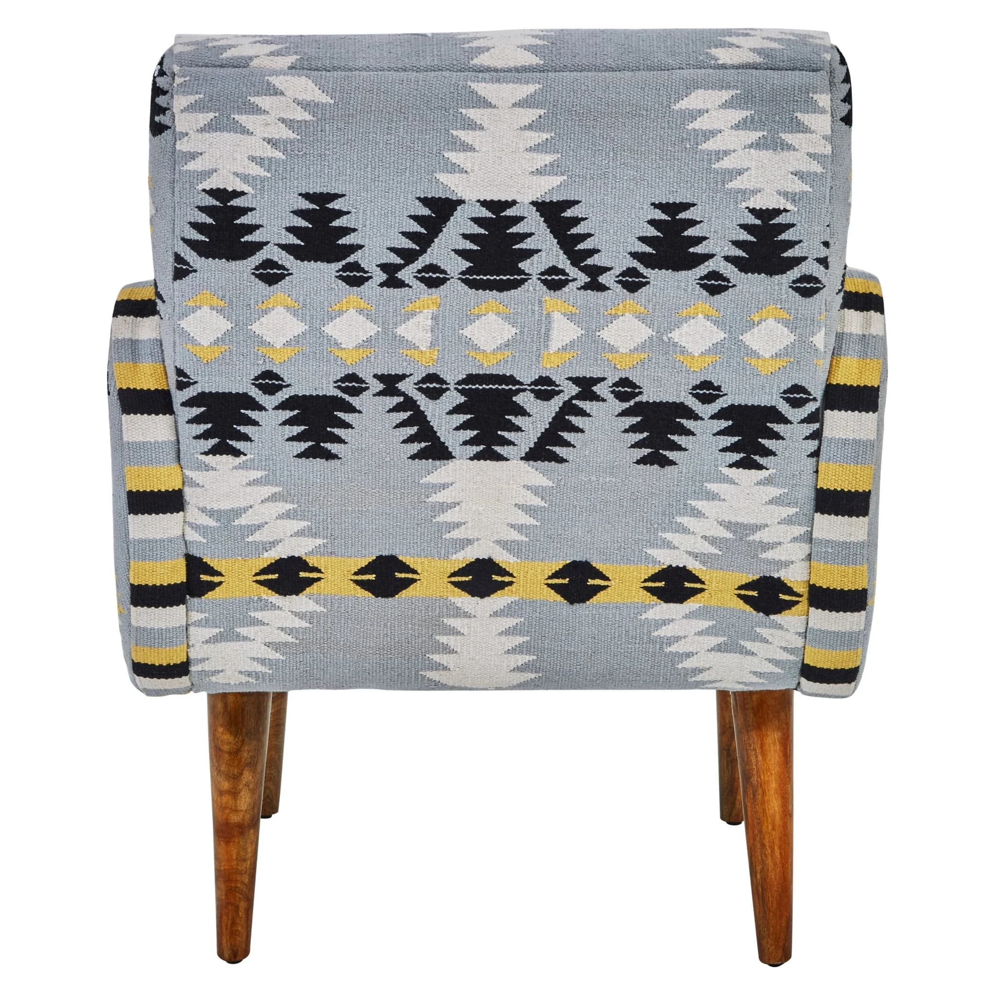 Cefena Kilim Style Armchair with Mango Wood Legs - Seating, photo 3 of 7
