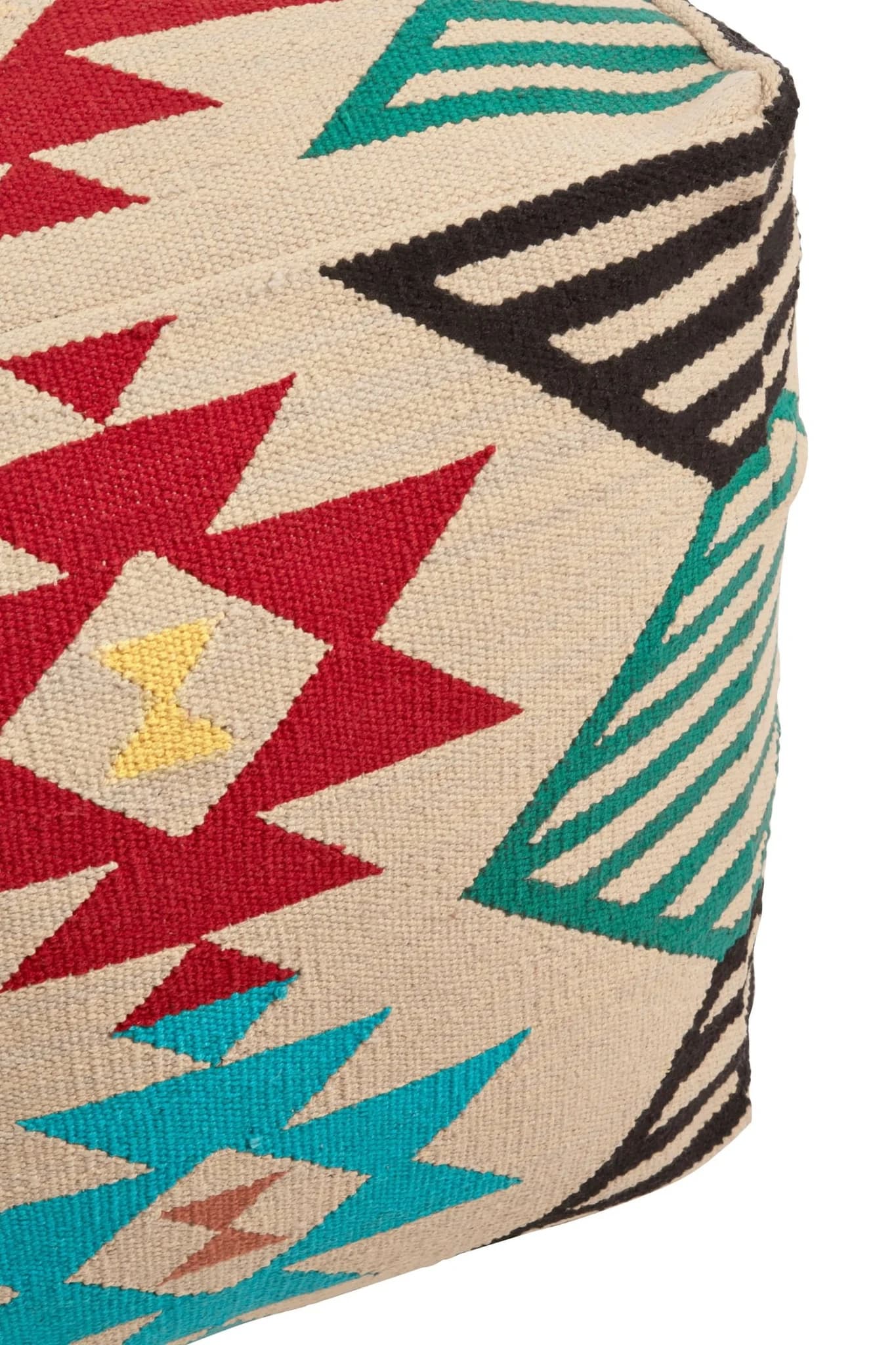 Cefena Multi Colour Kilim Style Pouffe - Decorative, photo 6 of 7