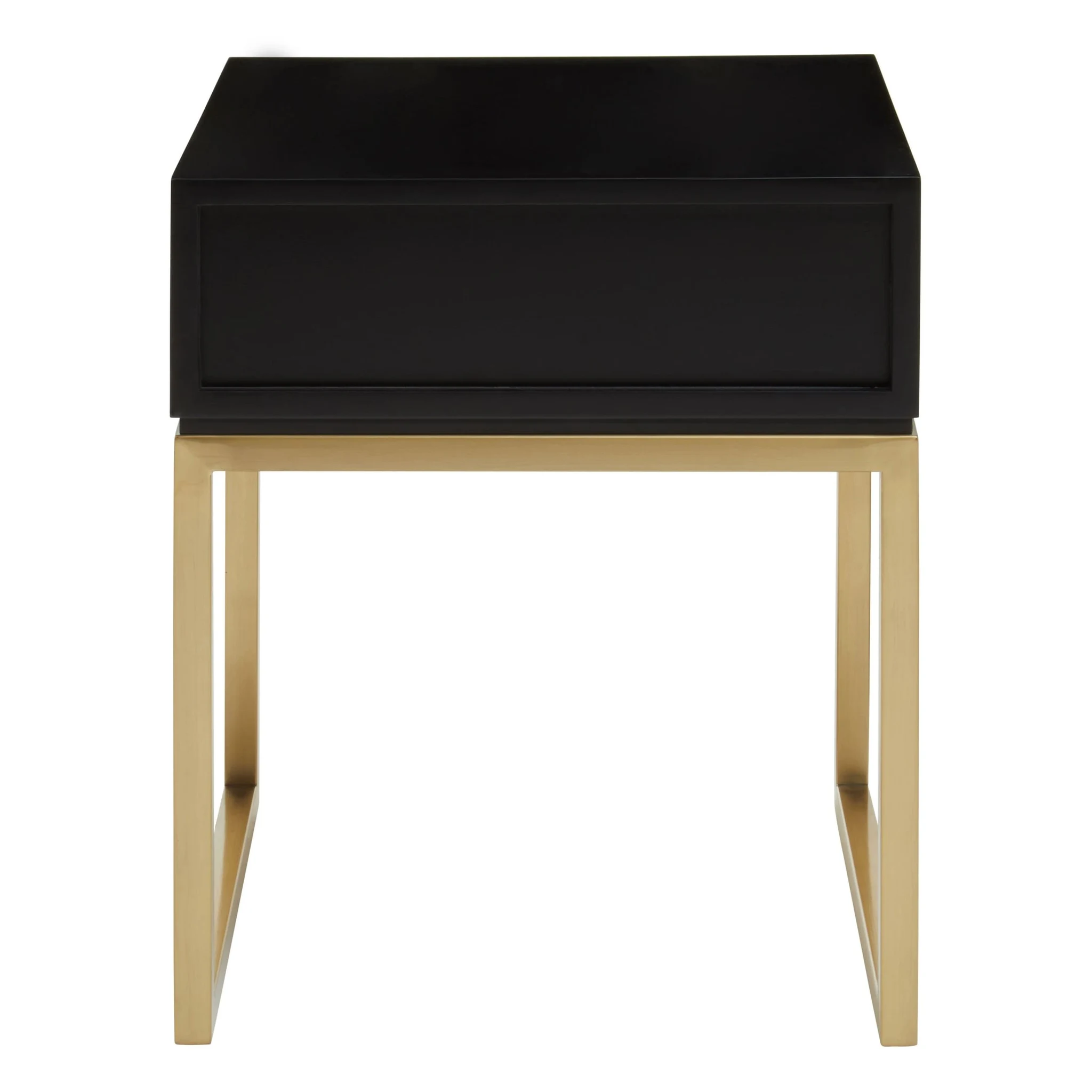 Dumas Black and White One Drawer Side Table - Tables, photo 2 of 8