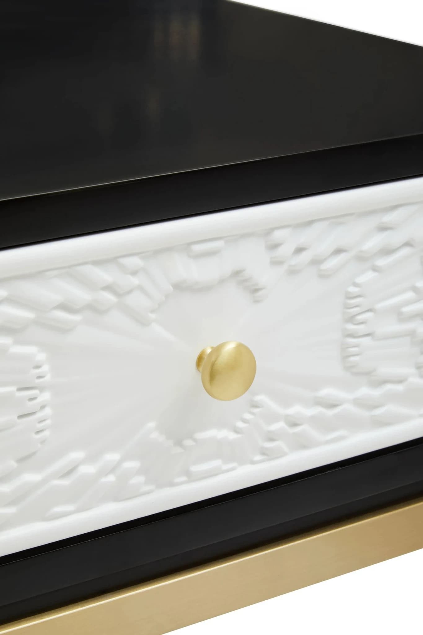 Dumas Black and White One Drawer Side Table - Tables, photo 8 of 8