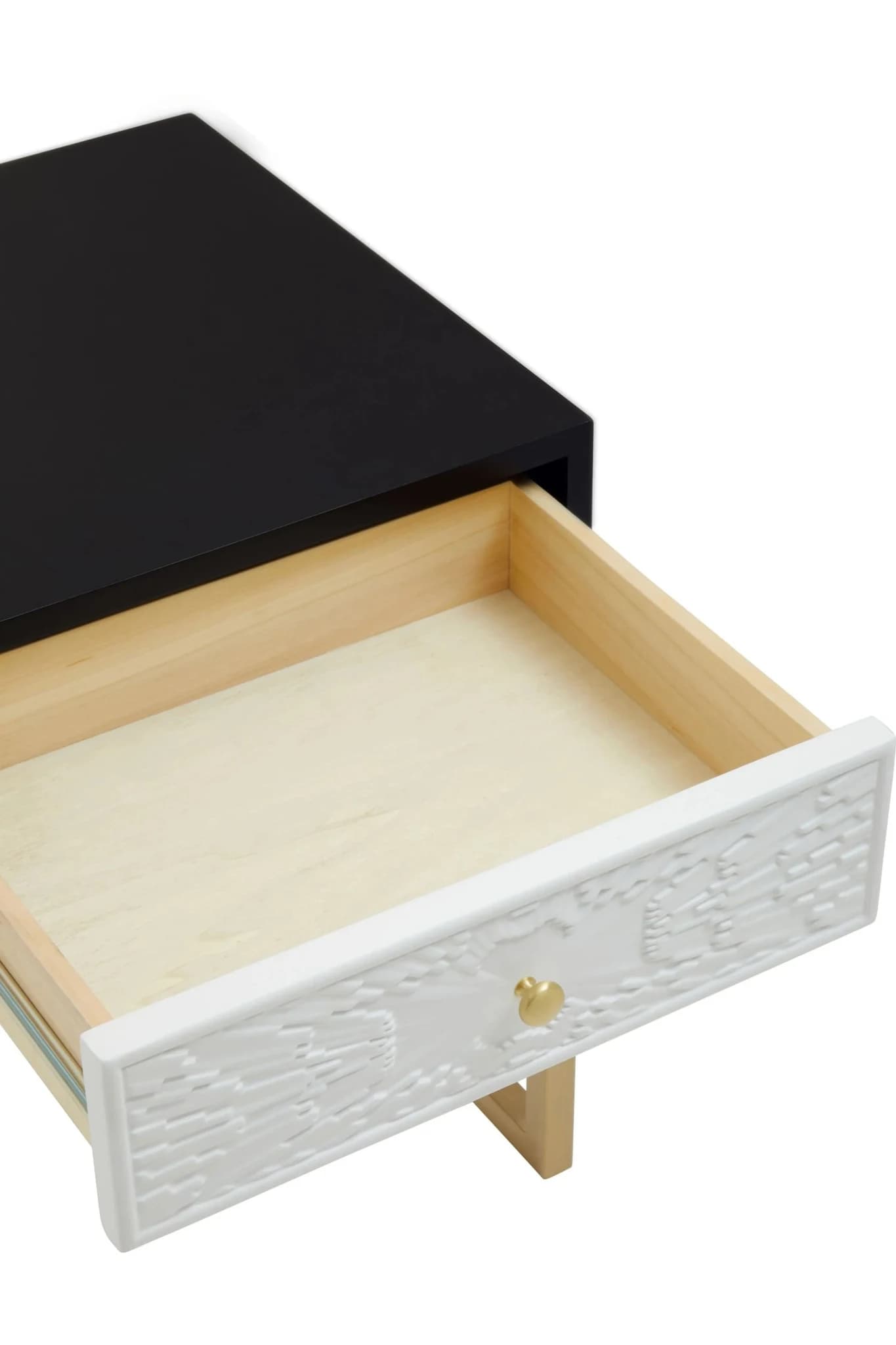 Dumas Black and White One Drawer Side Table - Tables, photo 6 of 8