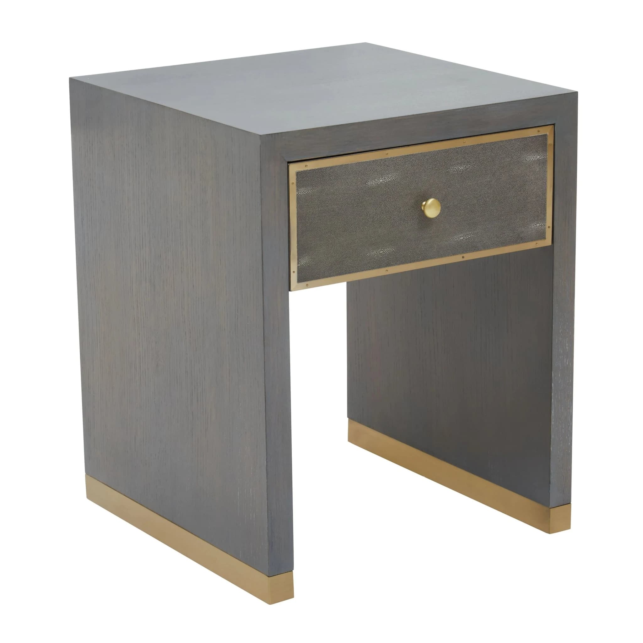 Deskey Grey Shagreen Effect One Drawer Side Table - Tables, photo 7 of 8