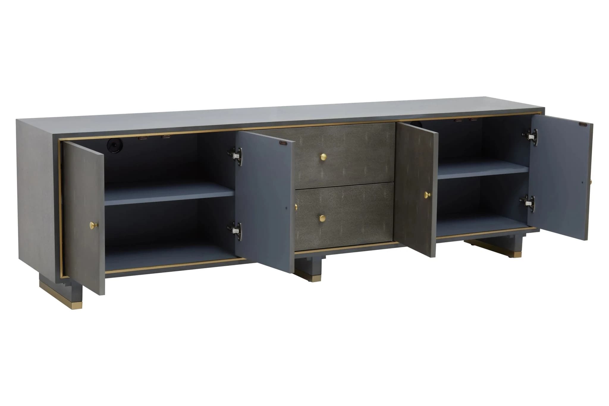 Deskey Grey Shagreen Effect Media Unit - Bookcases & shelving, photo 8 of 8